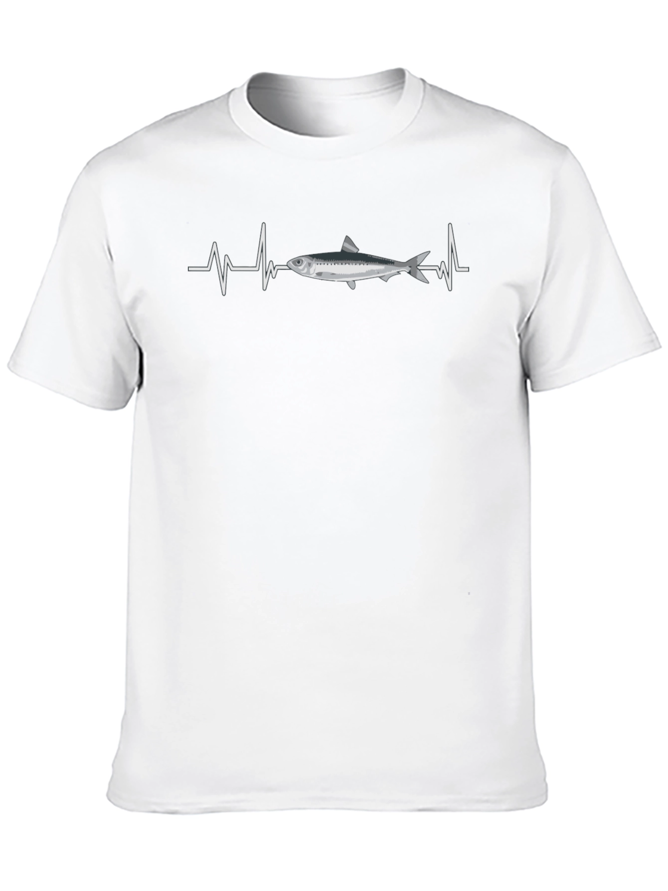 Fish Heartbeat Graphic Tee - Funny Fishing T-Shirt