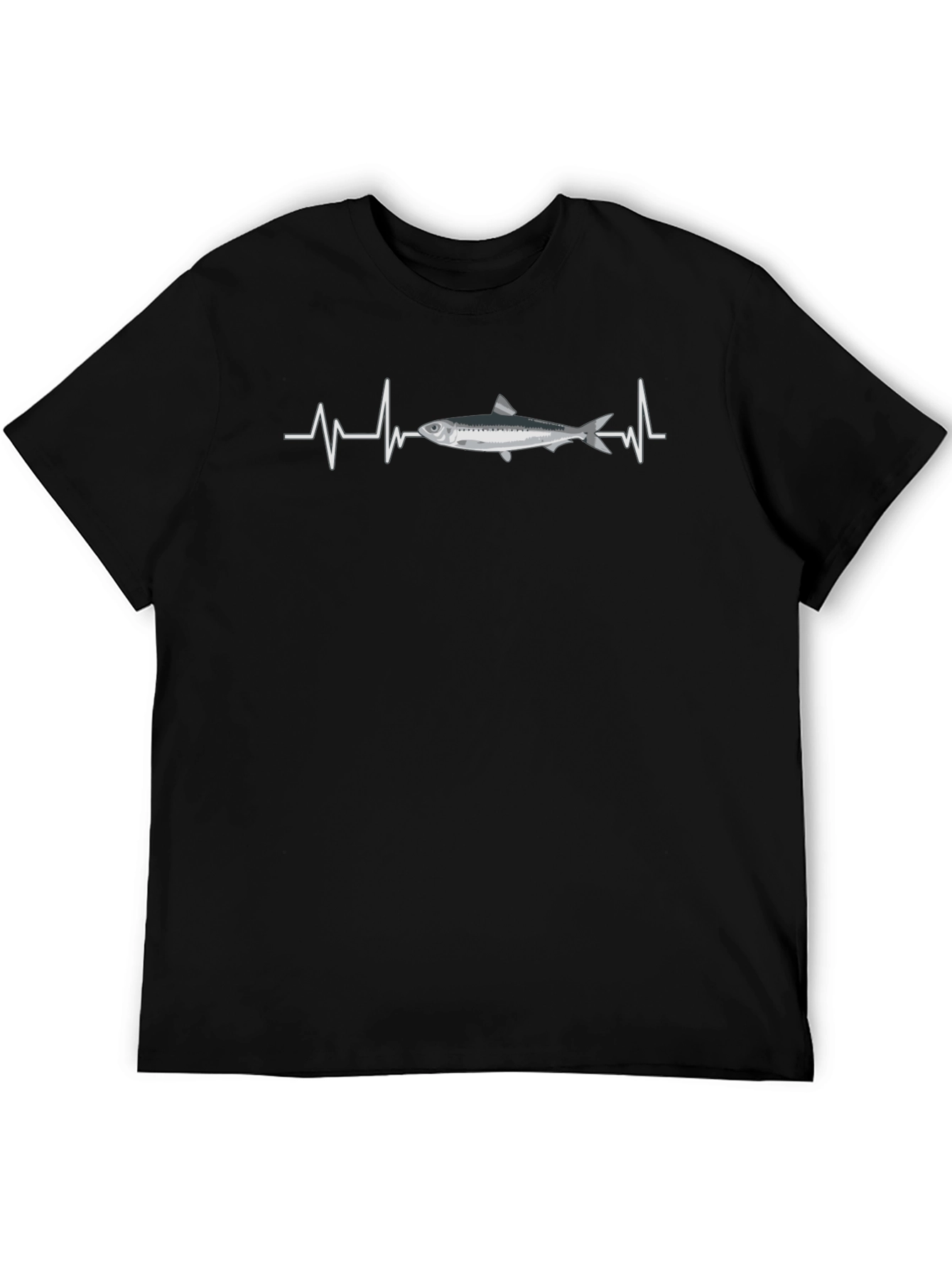 Fish Heartbeat Graphic Tee - Funny Fishing T-Shirt
