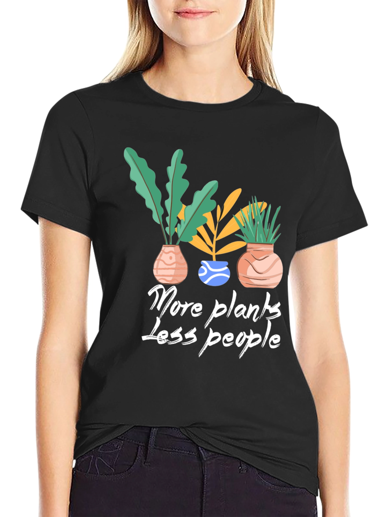 More Plants Less People Graphic Tee