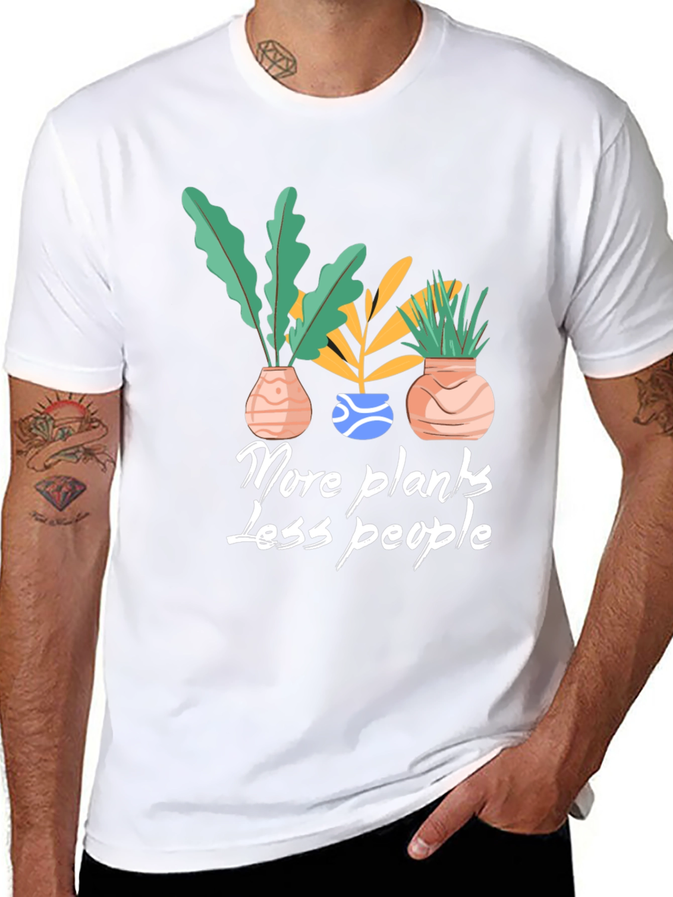 More Plants Less People Graphic Tee
