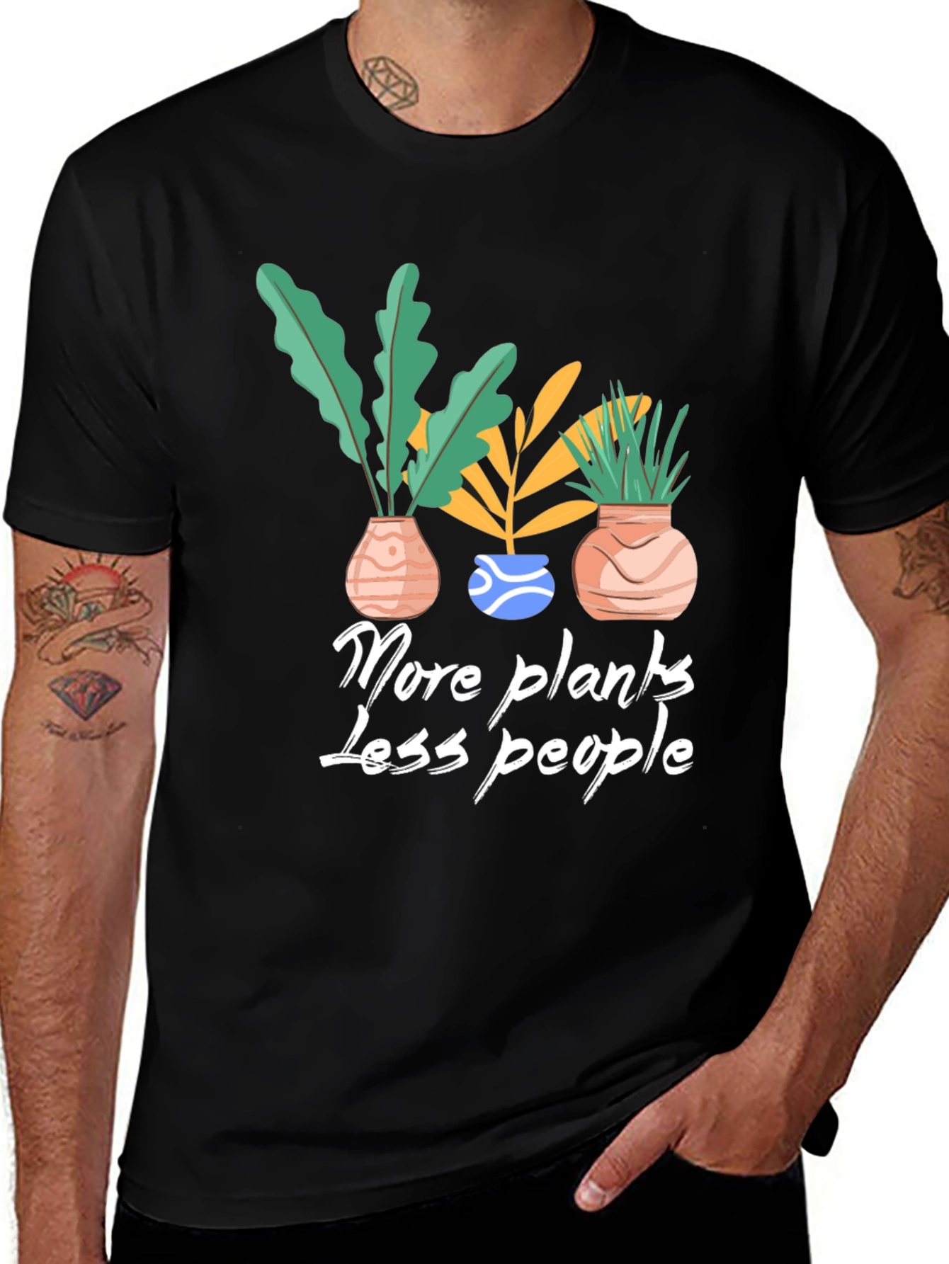 More Plants Less People Graphic Tee