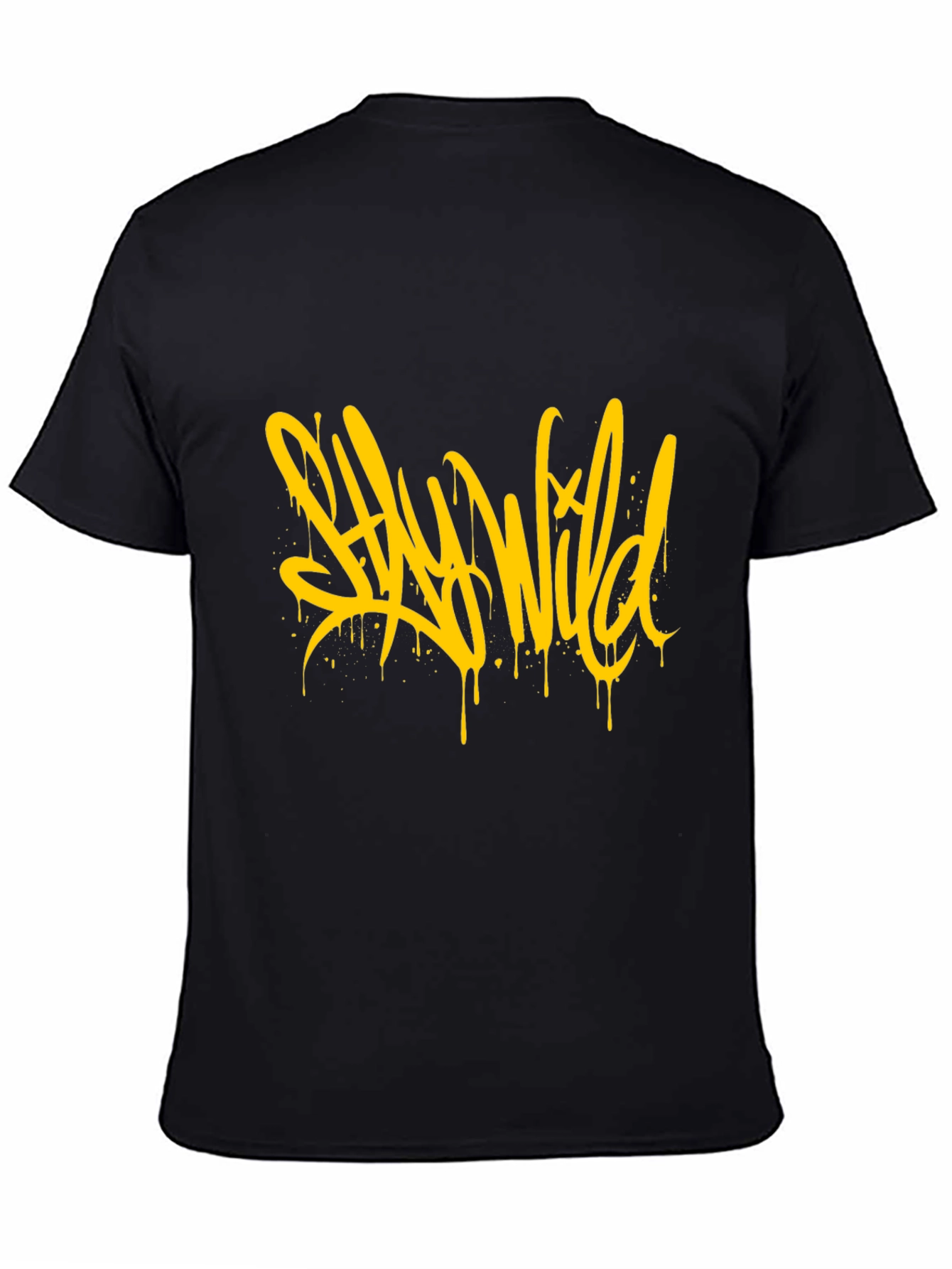 Stay Wild Graphic Black T-Shirt