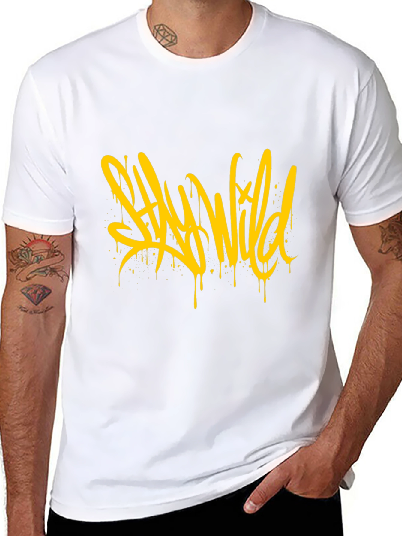 Stay Wild Graphic Black T-Shirt