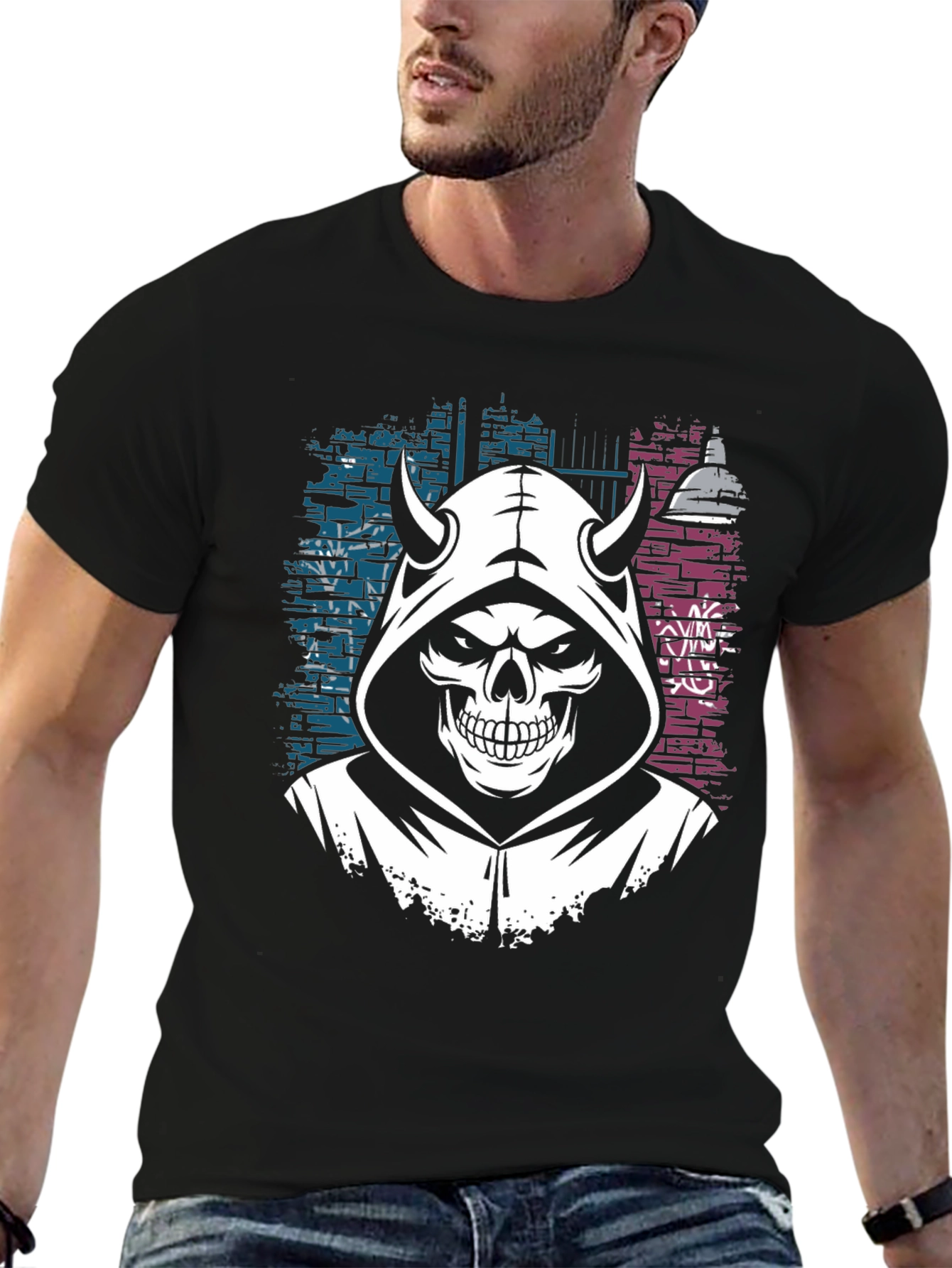 Grim Reaper Graphic Tee - Edgy Streetwear