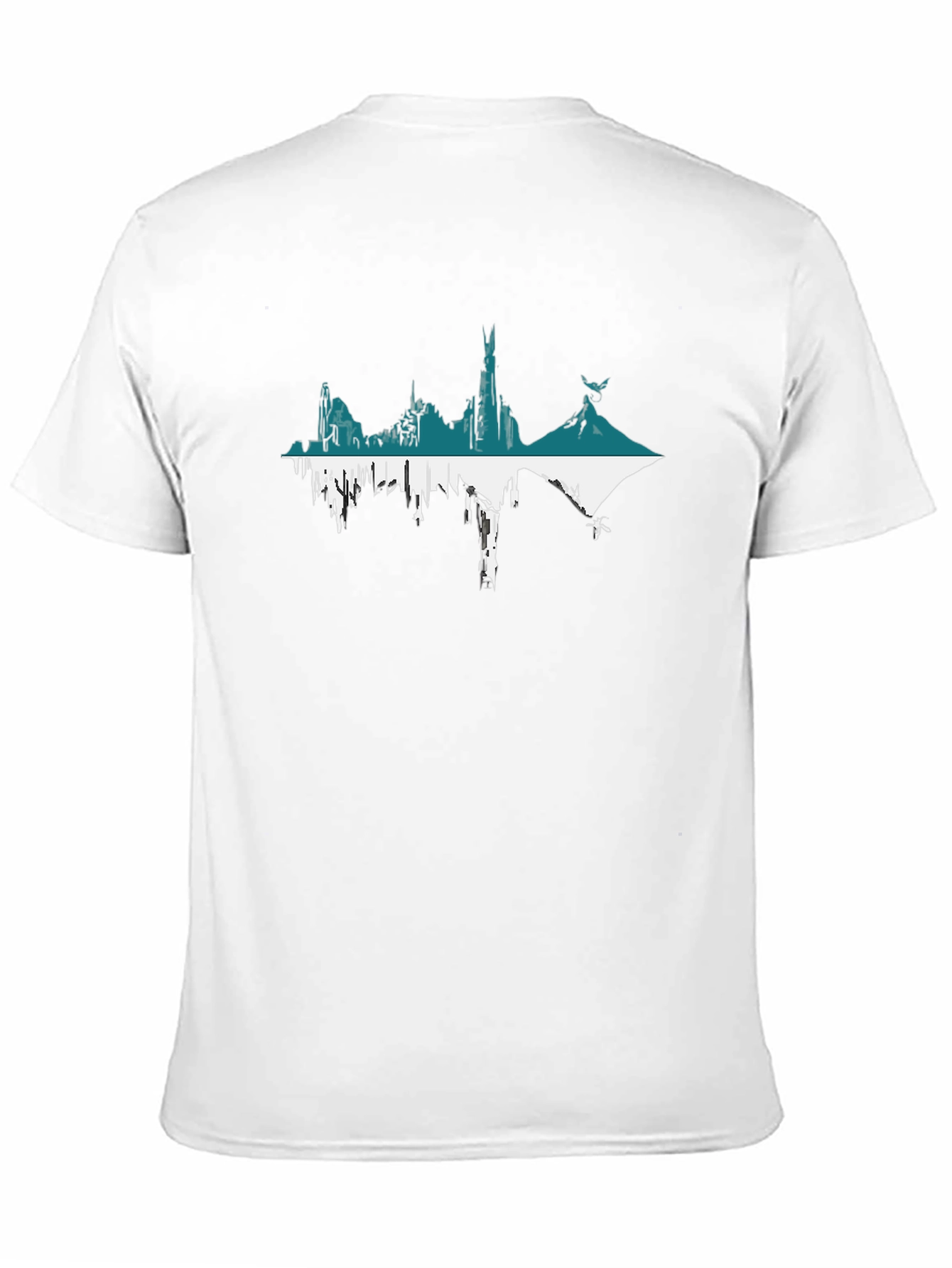 Abstract Skyline Black T-Shirt