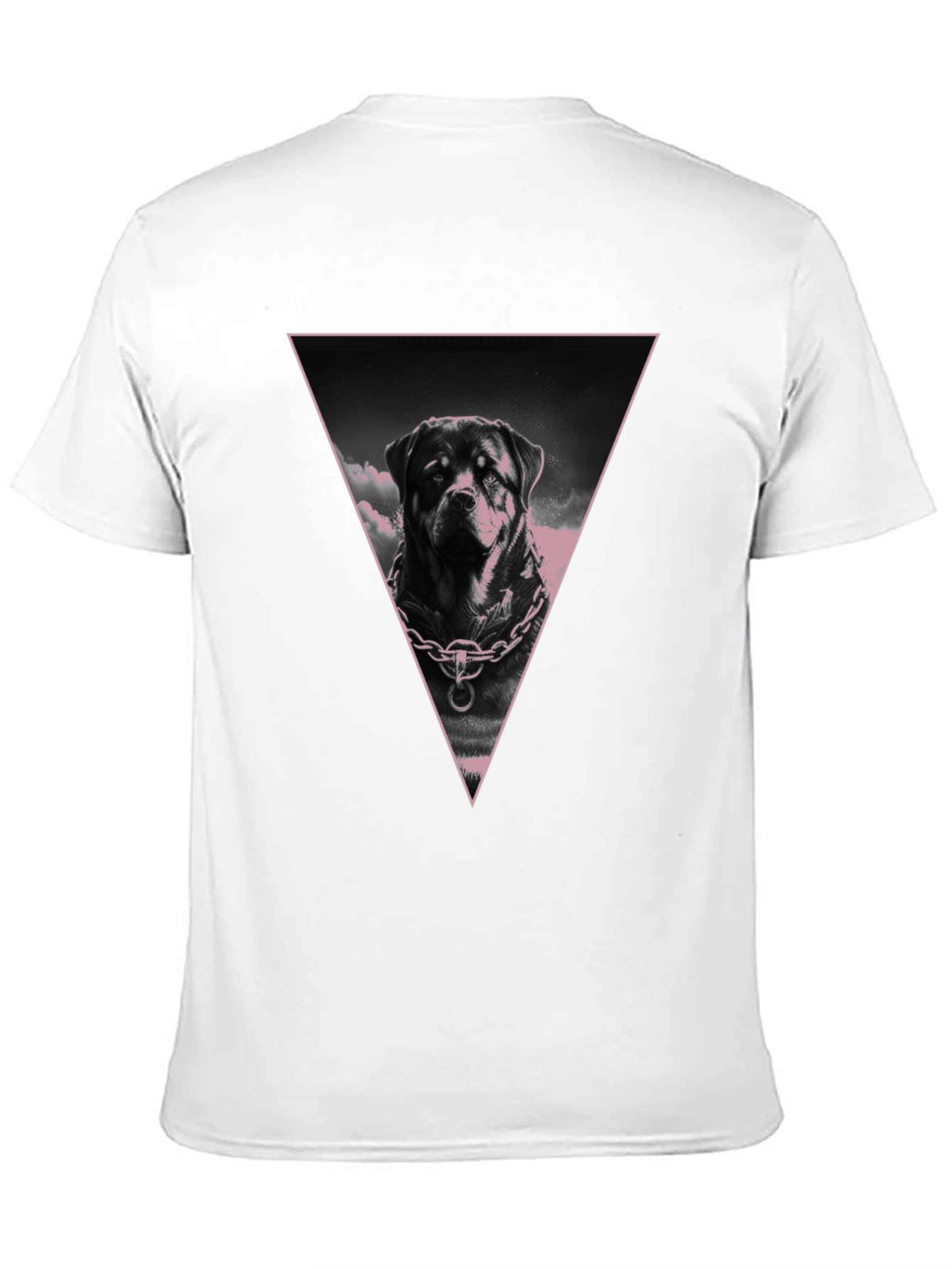 Rottweiler Triangle Graphic Tee - Black Cotton Blend