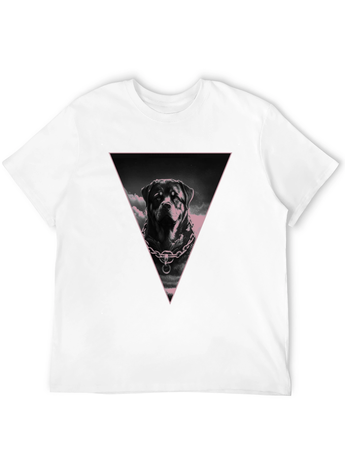 Rottweiler Triangle Graphic Tee - Black Cotton Blend