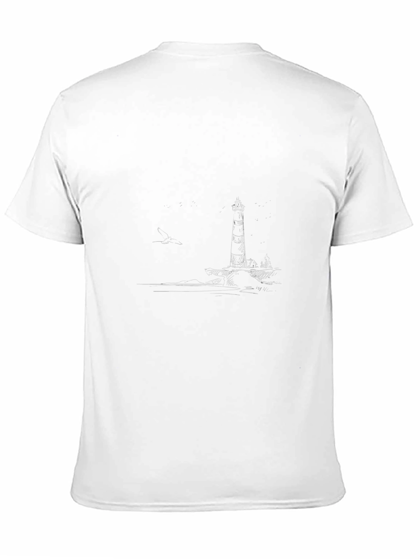 Lighthouse Graphic Tee - Classic Black Cotton Shirt