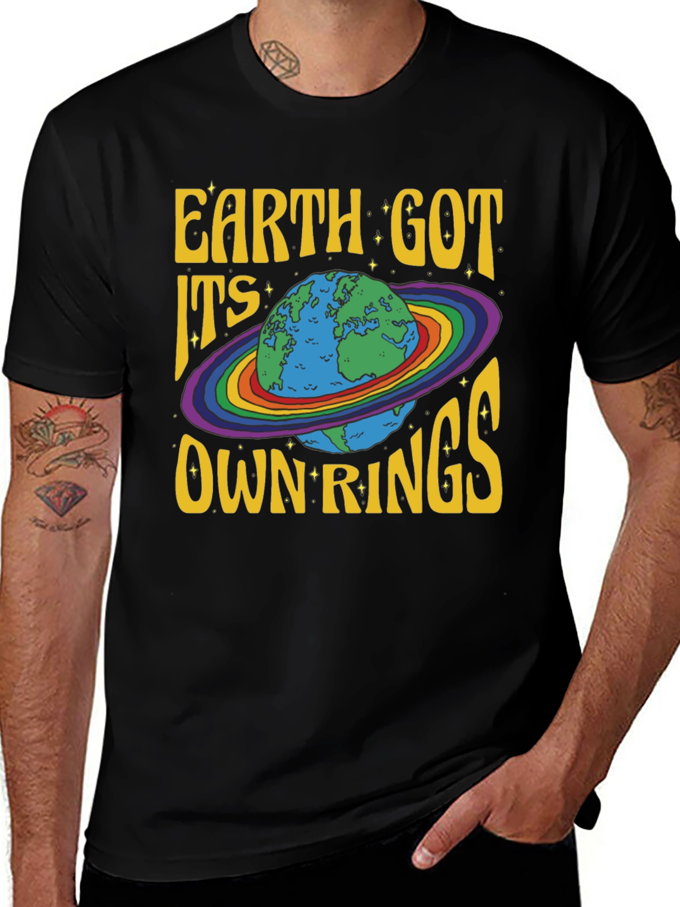 Earth Got Its Own Rings Graphic T-Shirt