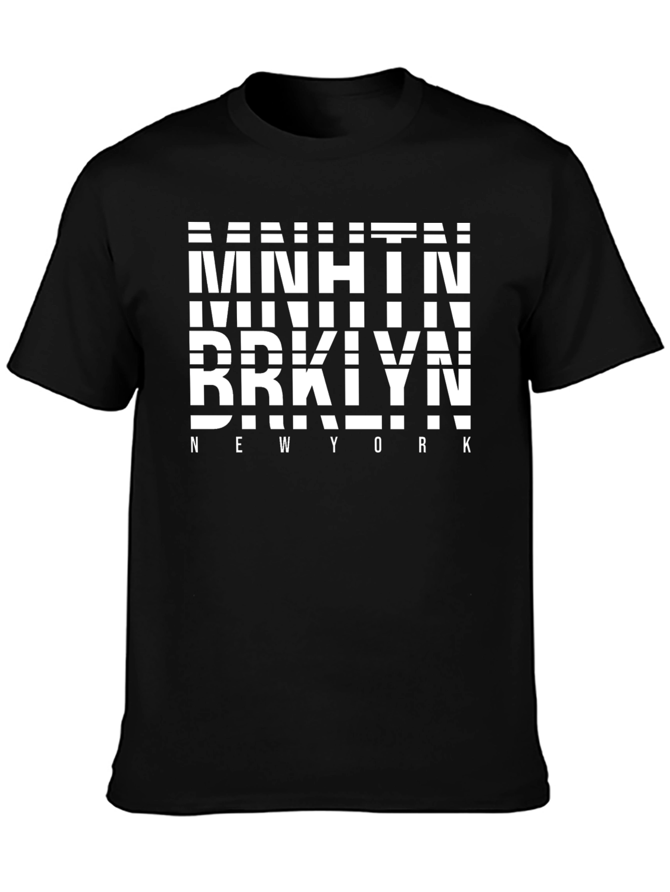 NYC Boroughs Black Graphic Tee - Manhattan Brooklyn