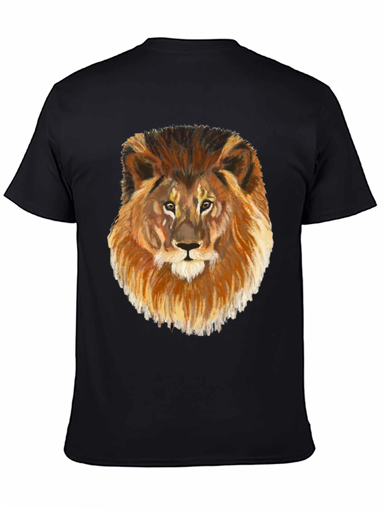 Lion Graphic Tee - Black Cotton Blend