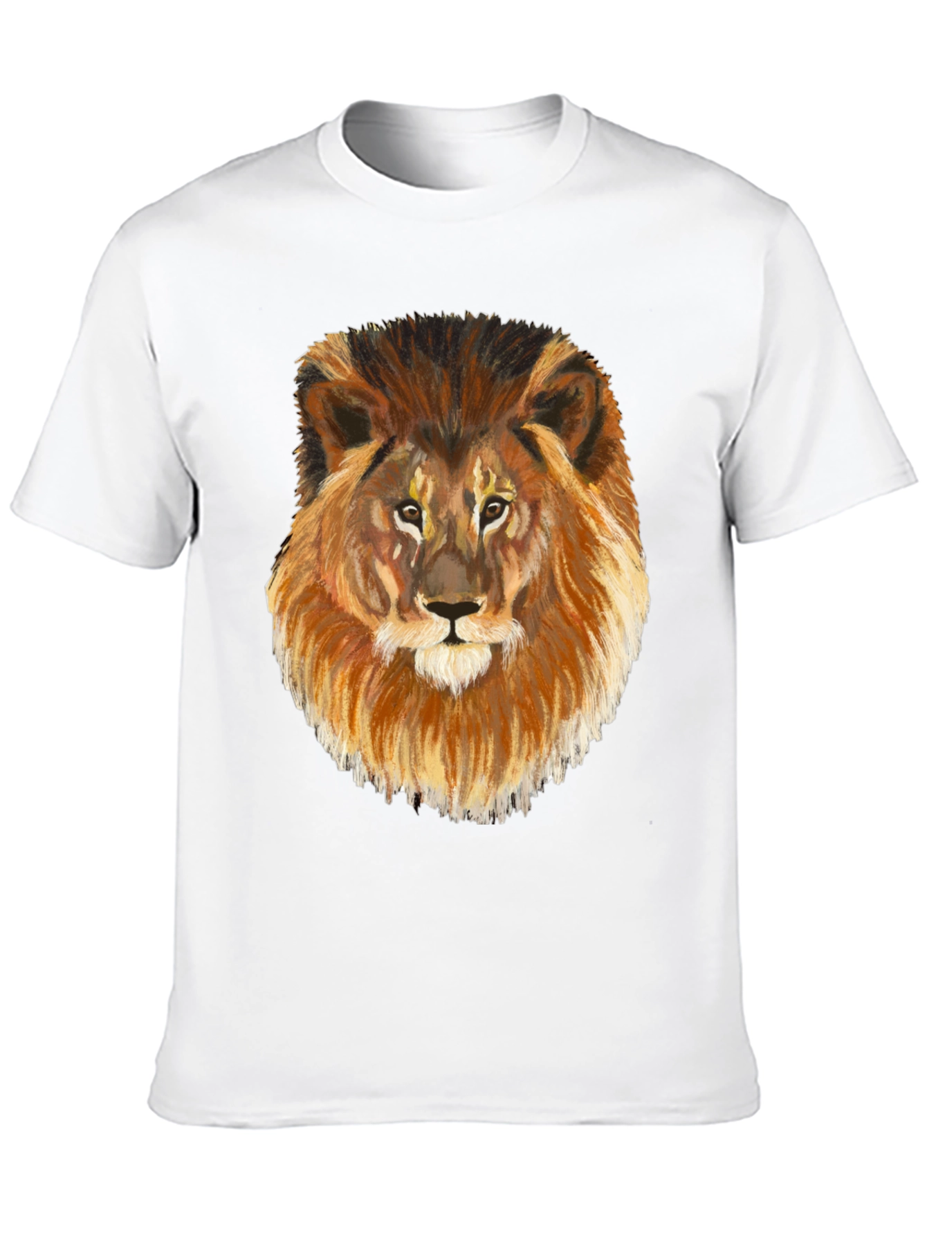 Lion Graphic Tee - Black Cotton Blend