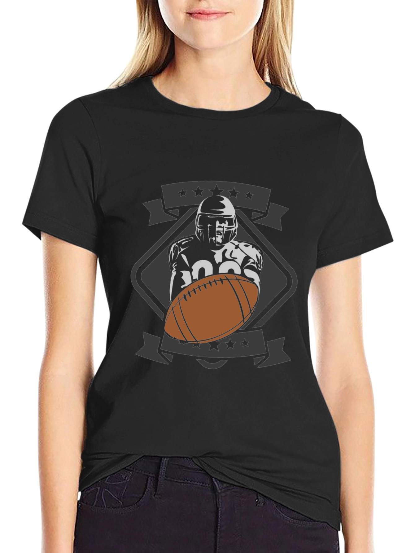 Football Player Graphic T-Shirt