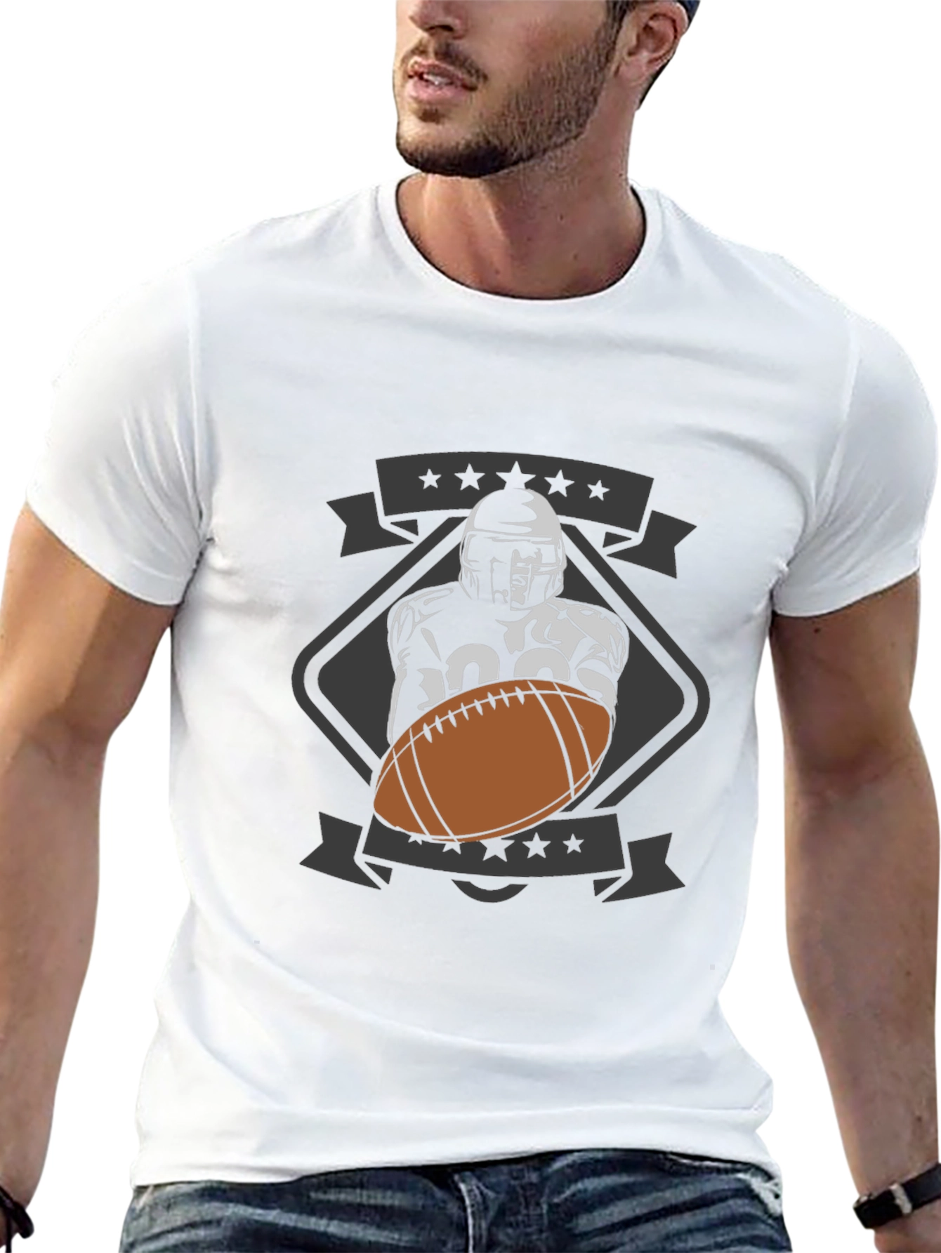 Football Player Graphic T-Shirt