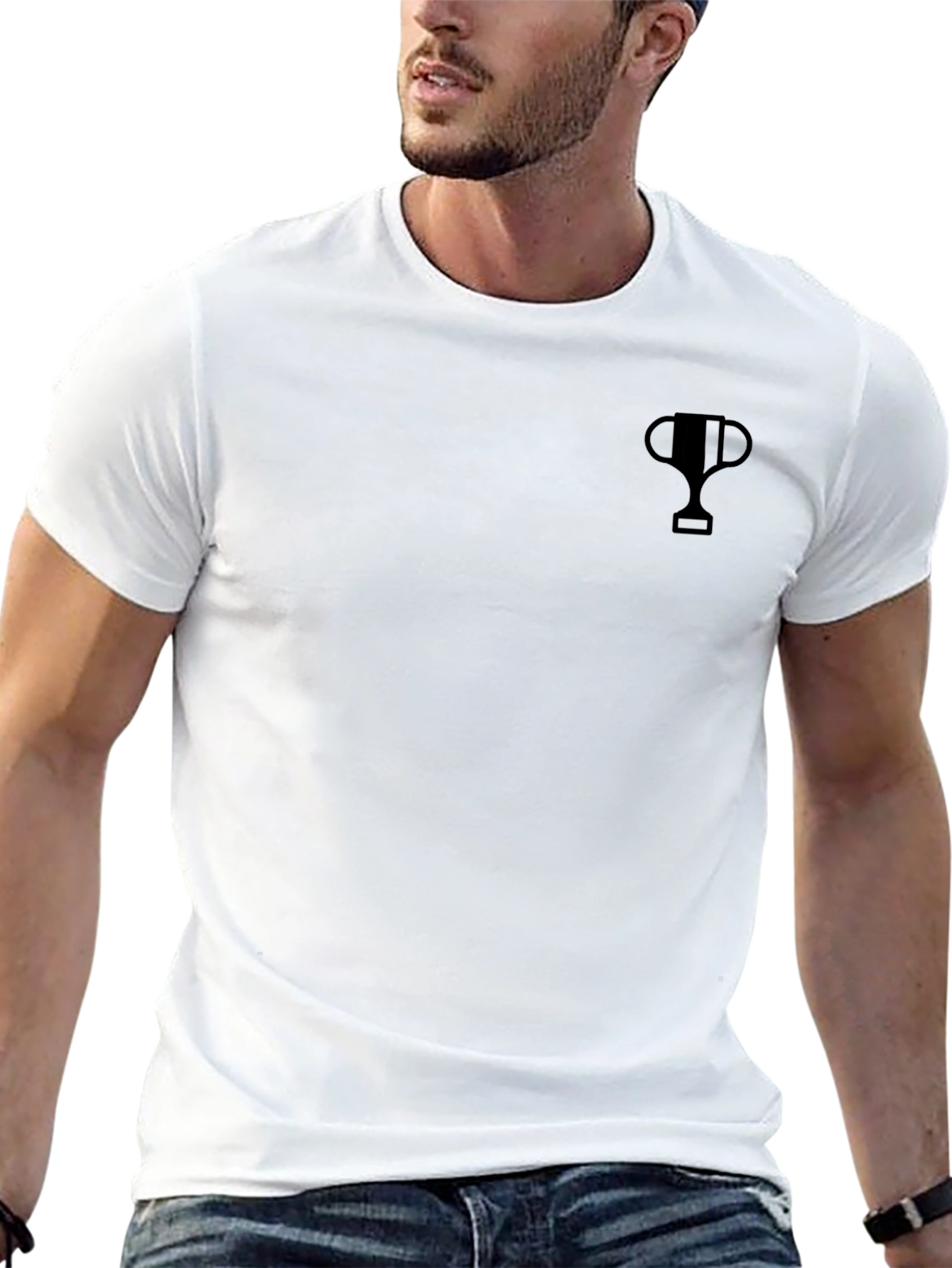 Minimalist Black Trophy Graphic Tee