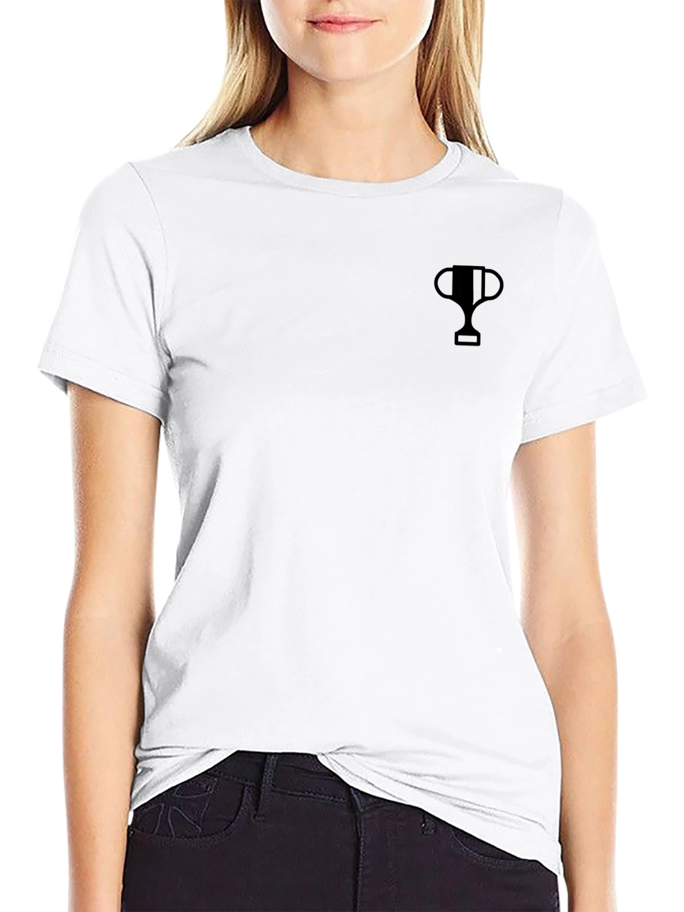 Minimalist Black Trophy Graphic Tee