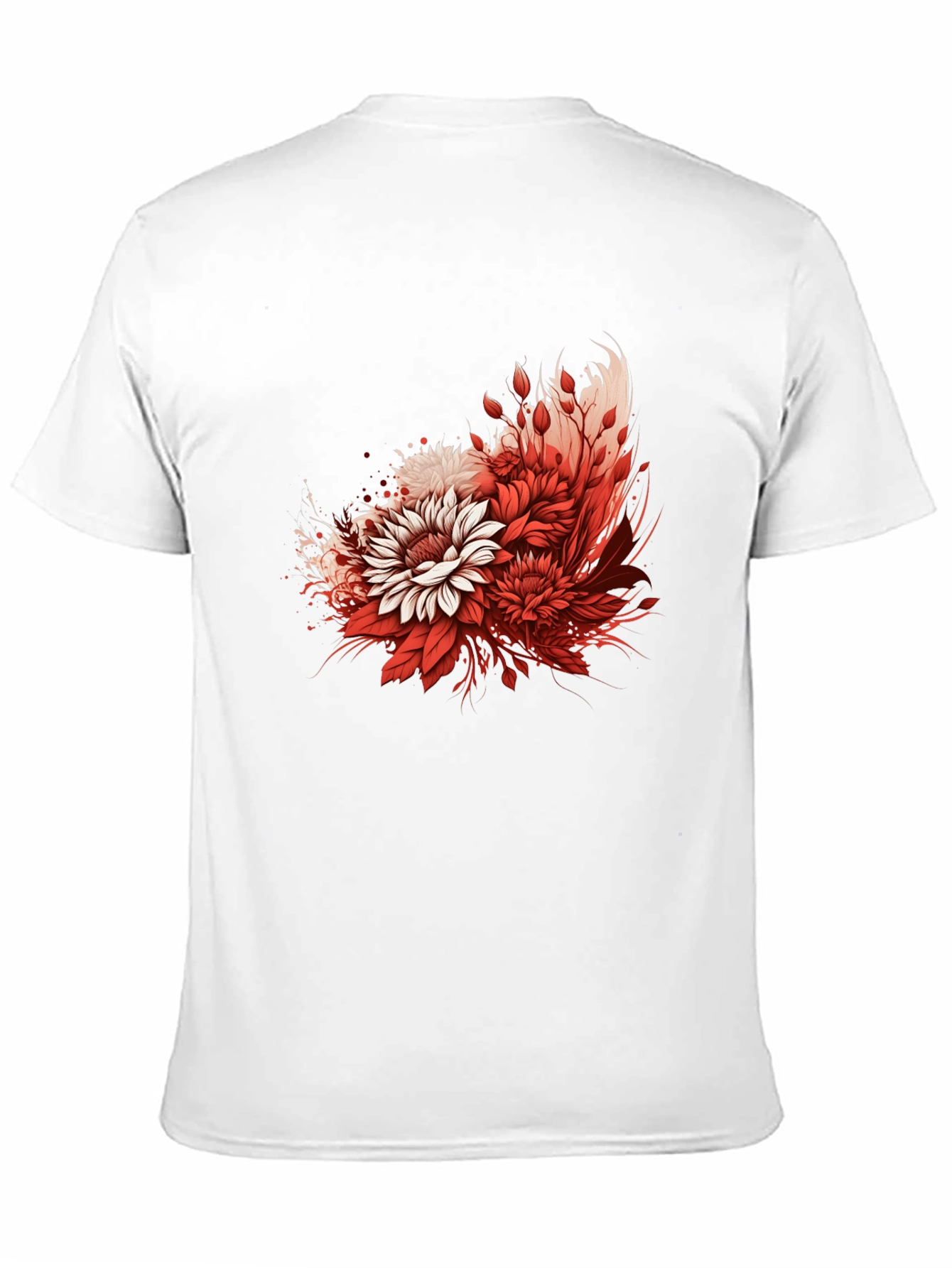 Floral Graphic Print Black T-Shirt