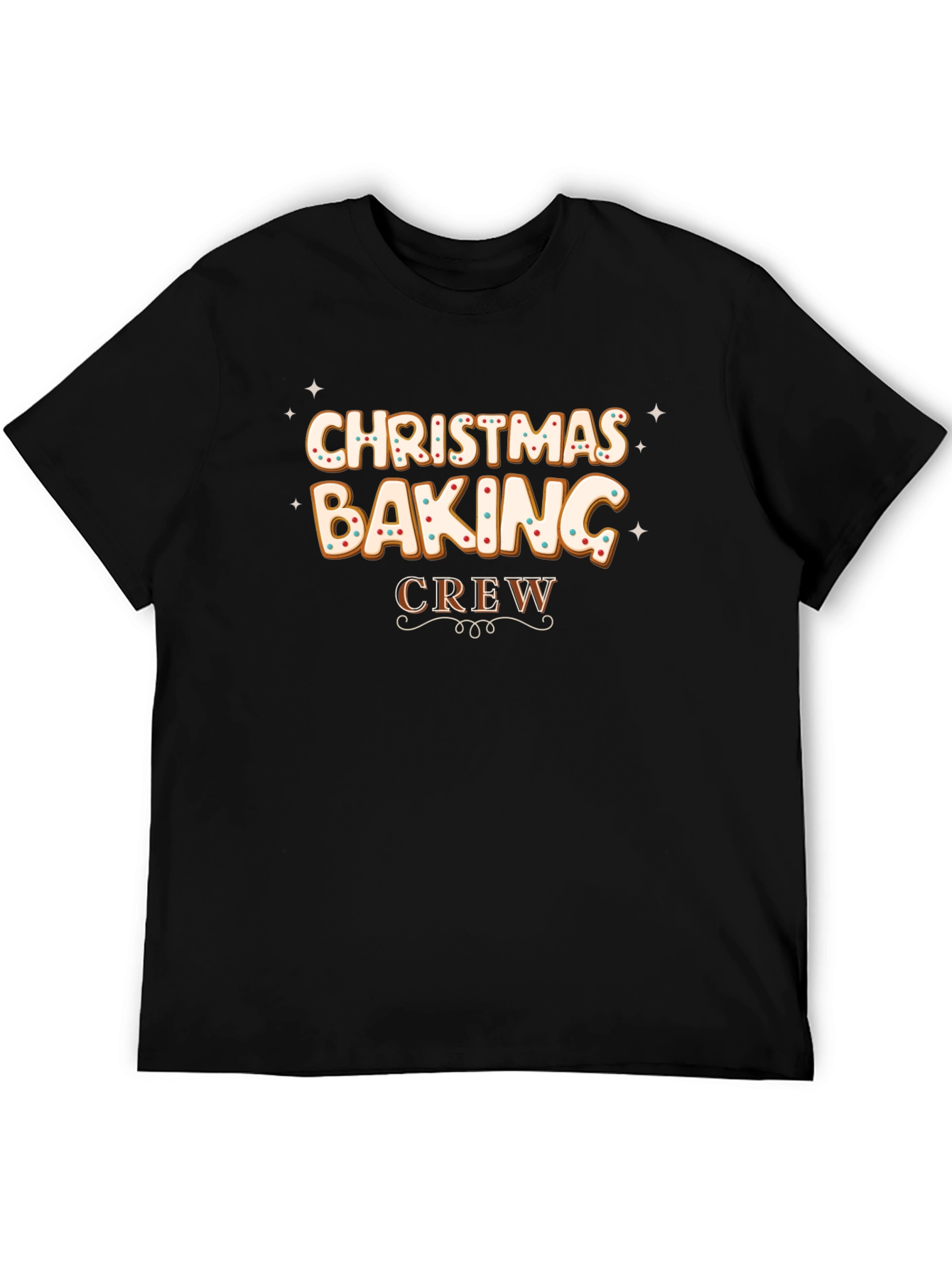 Christmas Baking Crew Black T-Shirt