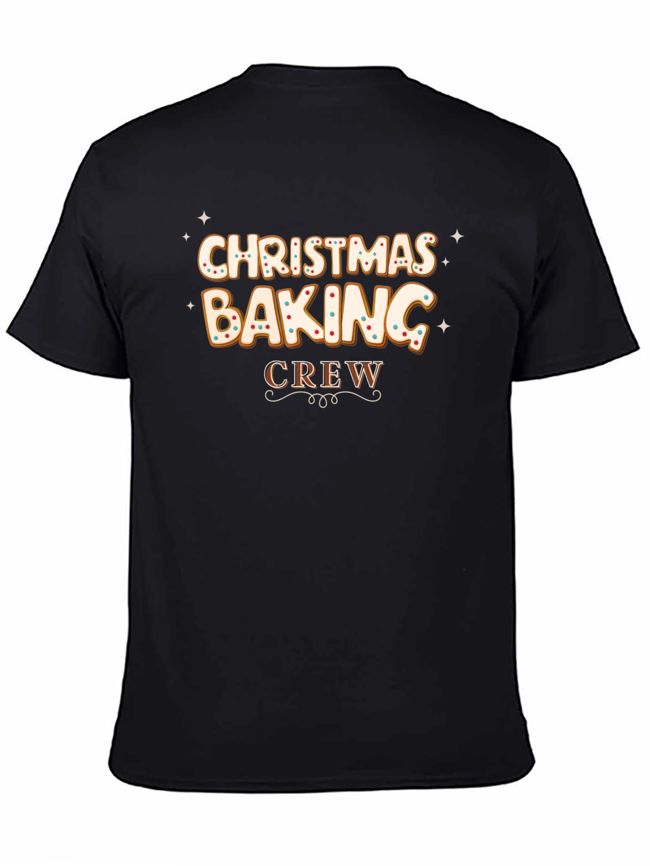 Christmas Baking Crew Black T-Shirt