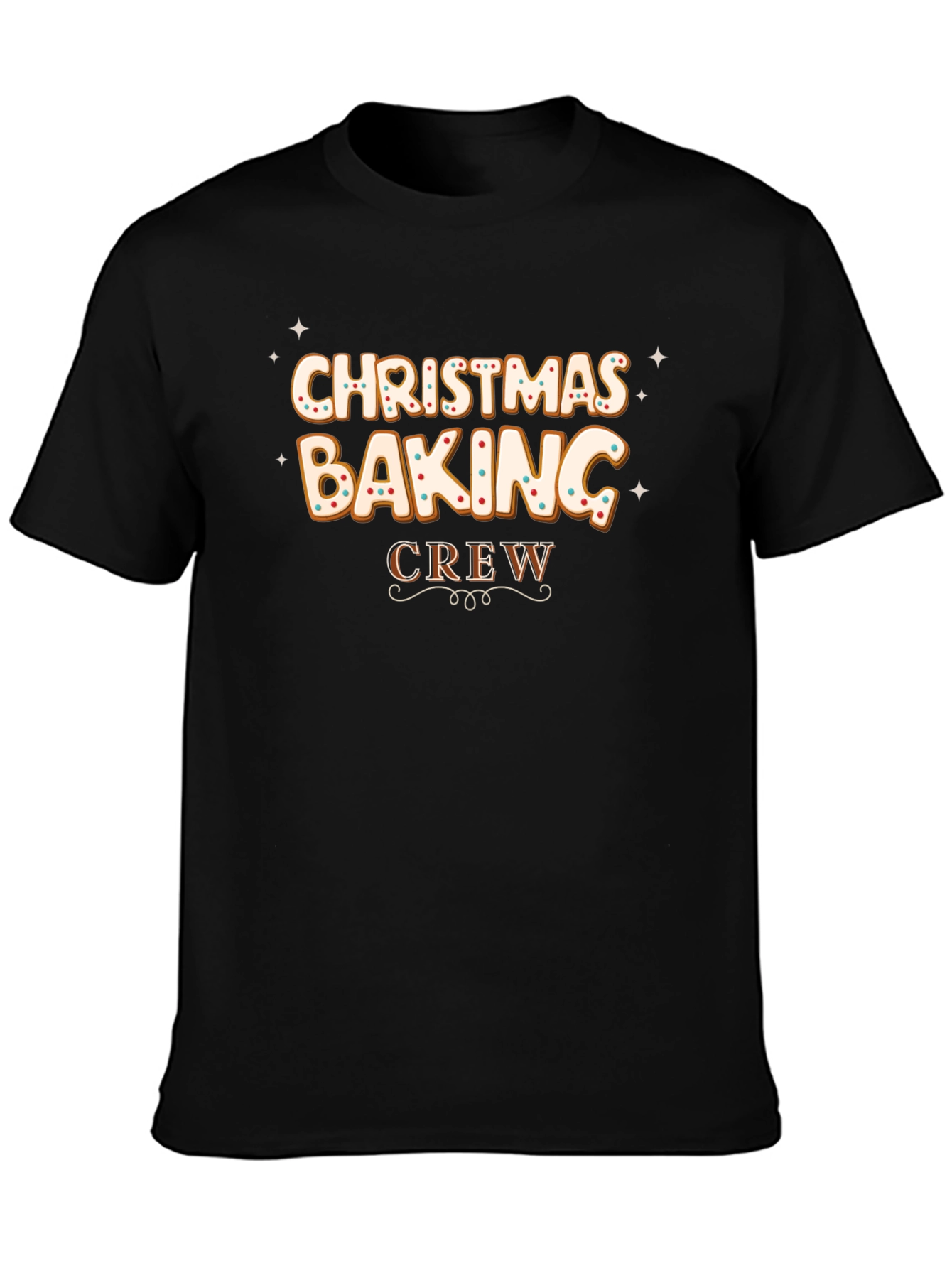 Christmas Baking Crew Black T-Shirt