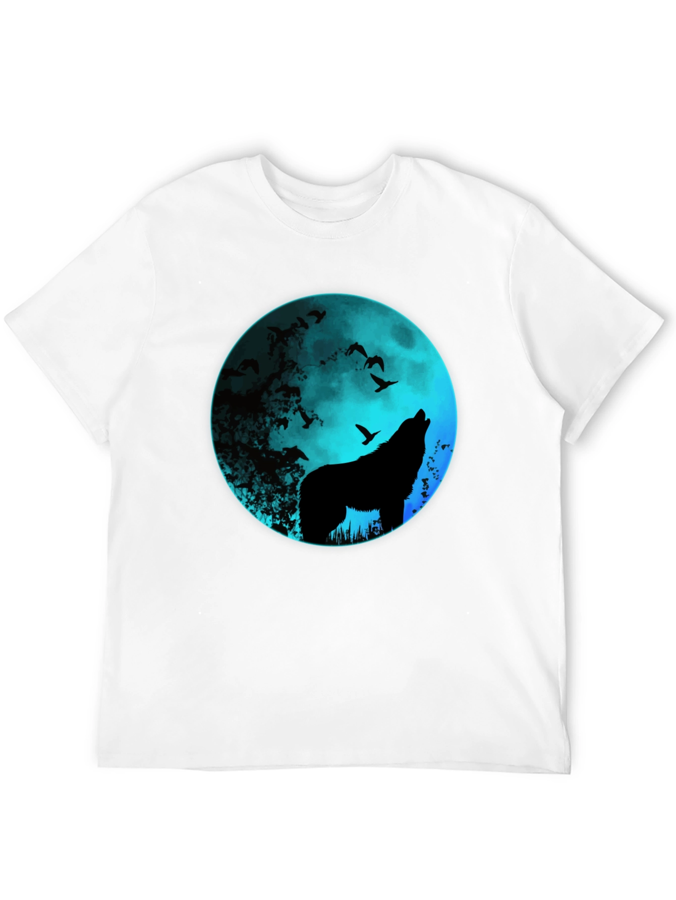 Wolf Moon Graphic Tee - Mens Black T-Shirt