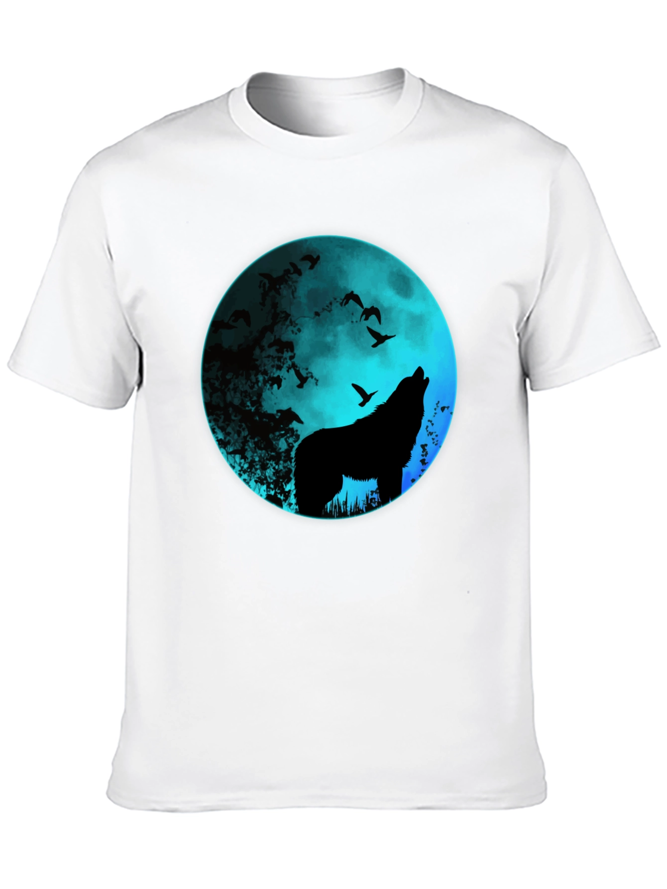 Wolf Moon Graphic Tee - Mens Black T-Shirt