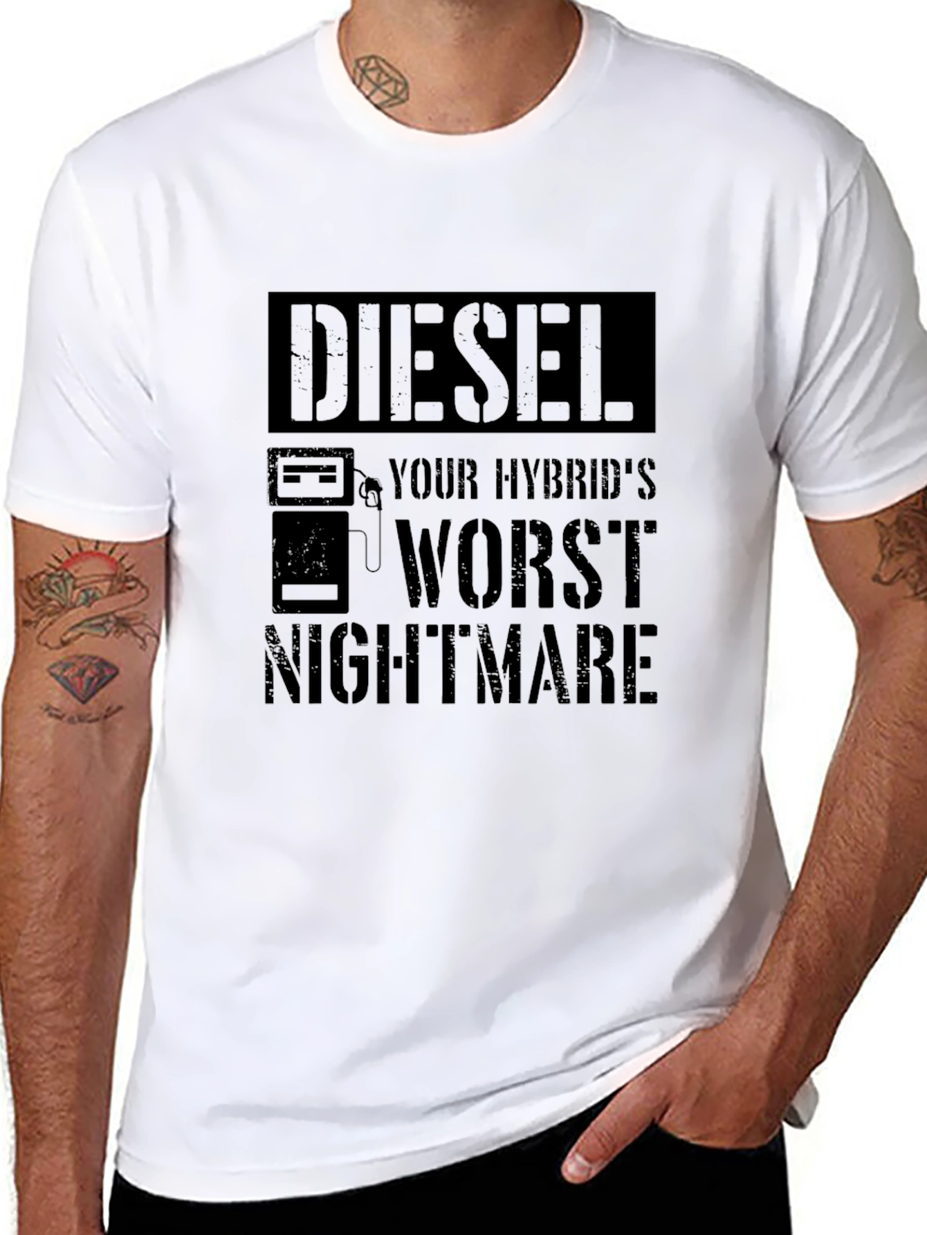 Diesel Hybrids Worst Nightmare Black Graphic T-Shirt