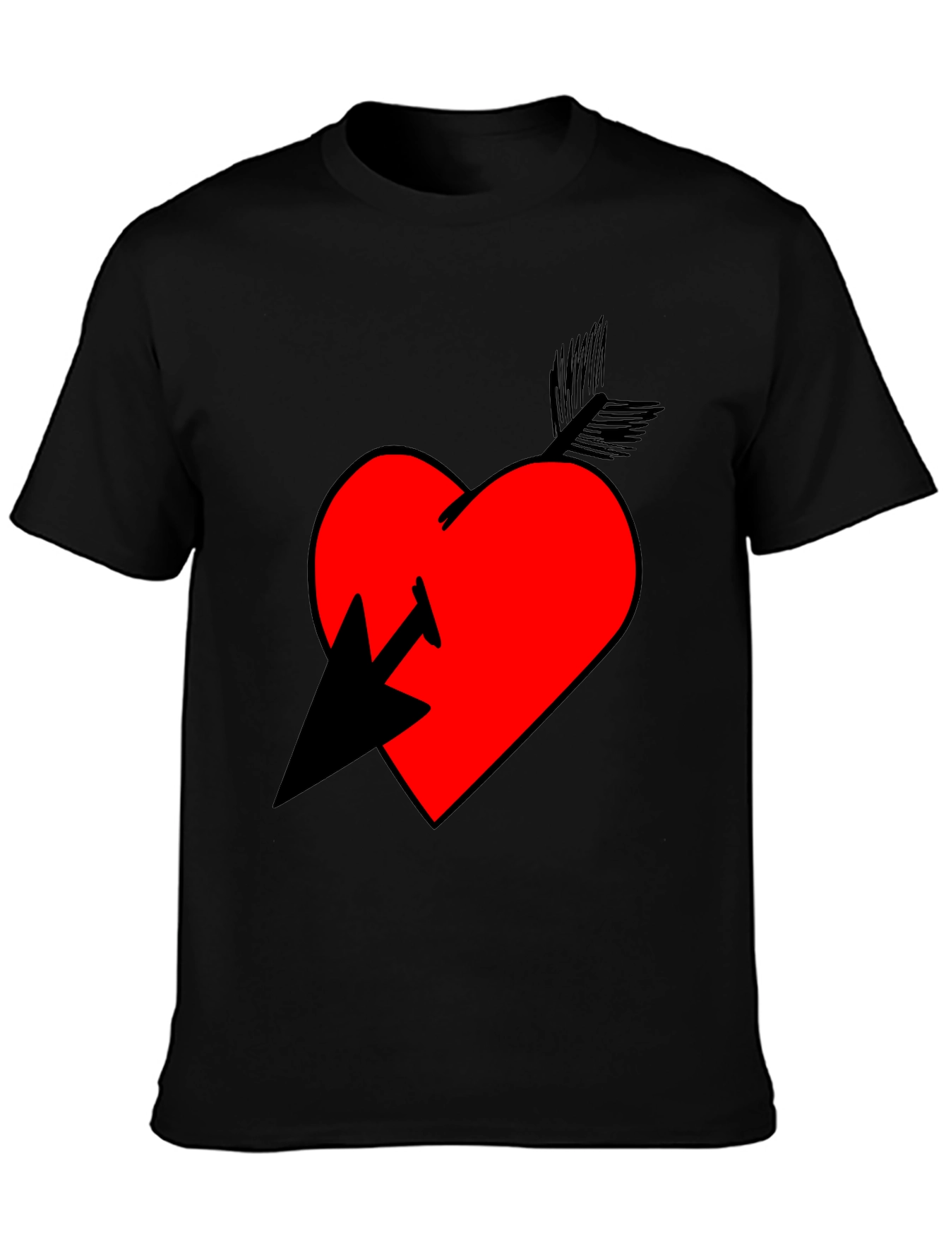 Heart Arrow Graphic T-Shirt - Casual Style