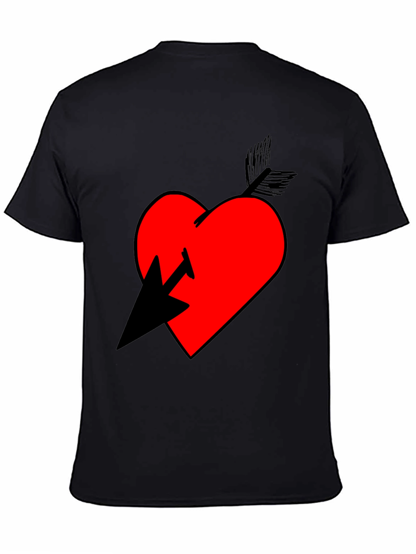 Heart Arrow Graphic T-Shirt - Casual Style