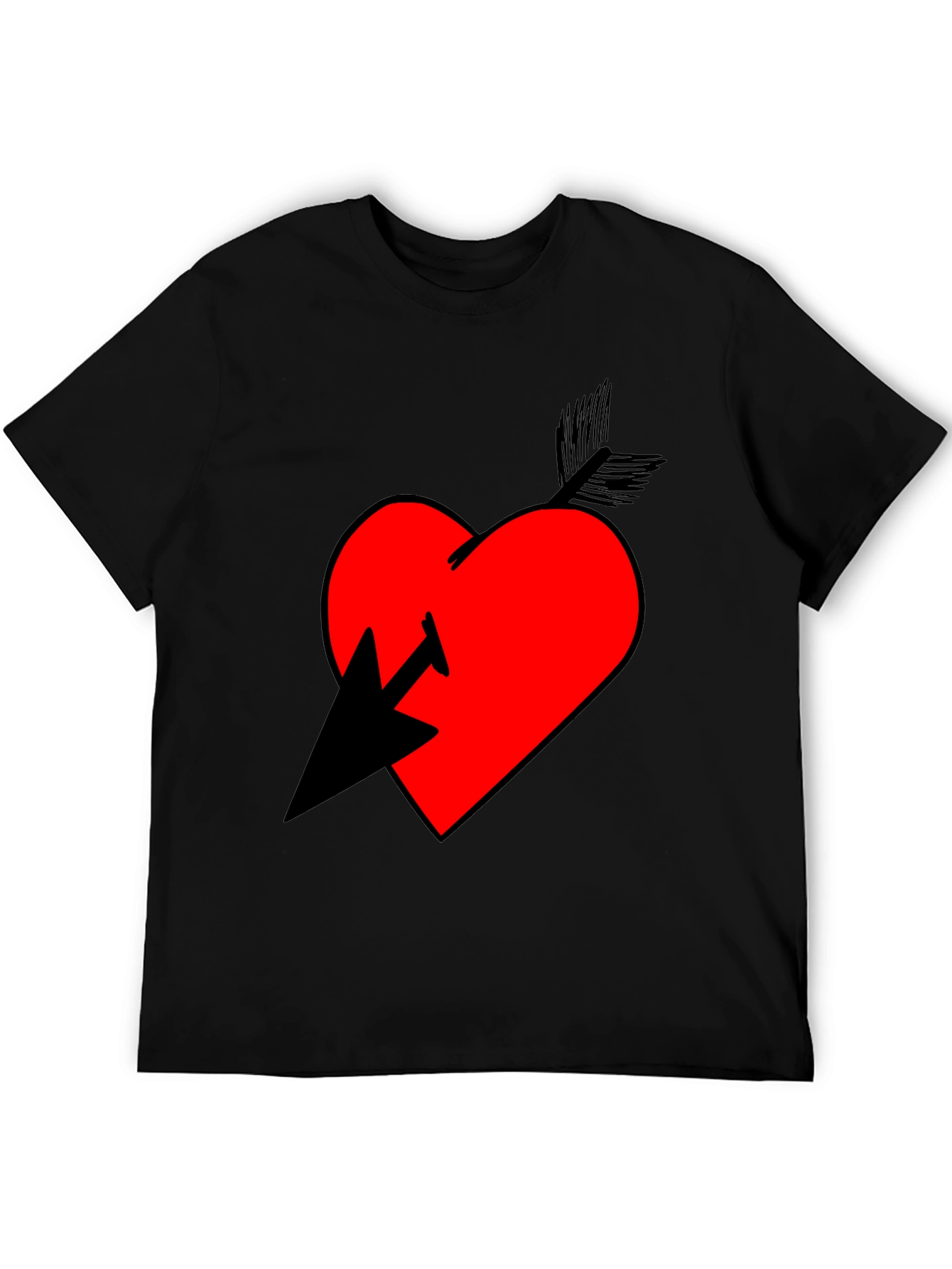 Heart Arrow Graphic T-Shirt - Casual Style