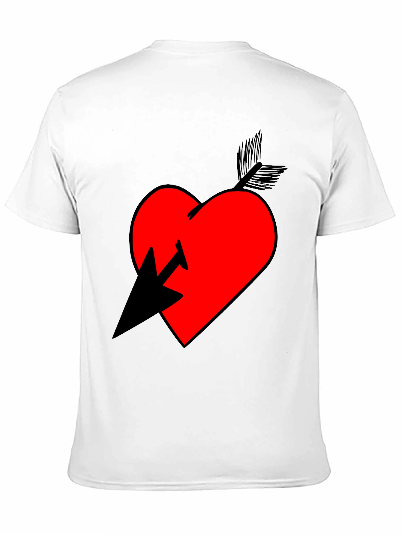Heart Arrow Graphic T-Shirt - Casual Style