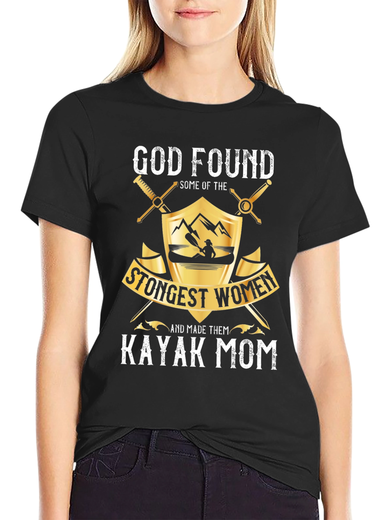 Kayak Mom Graphic T-Shirt - Strongest Women