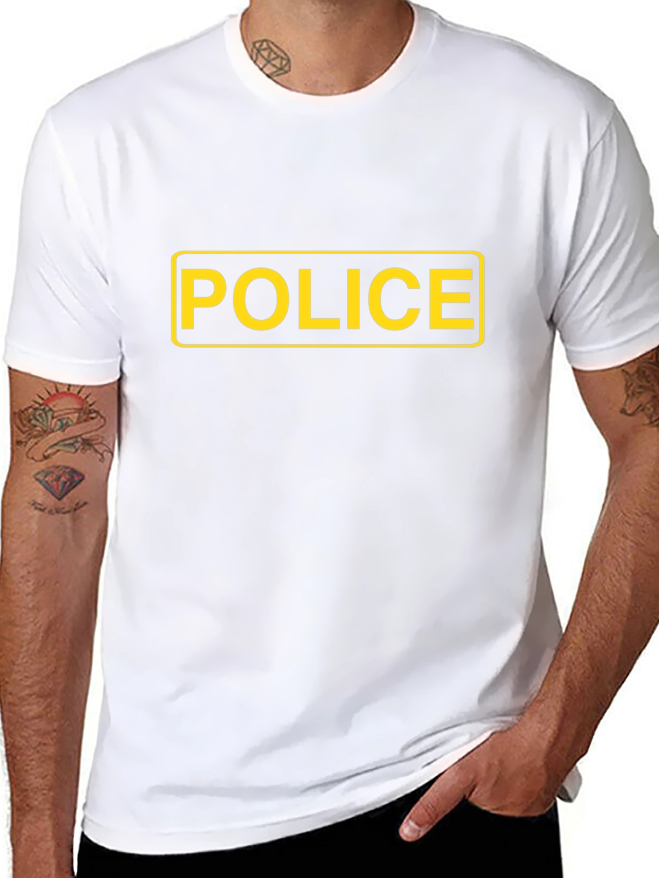 Police Graphic T-Shirt - Black