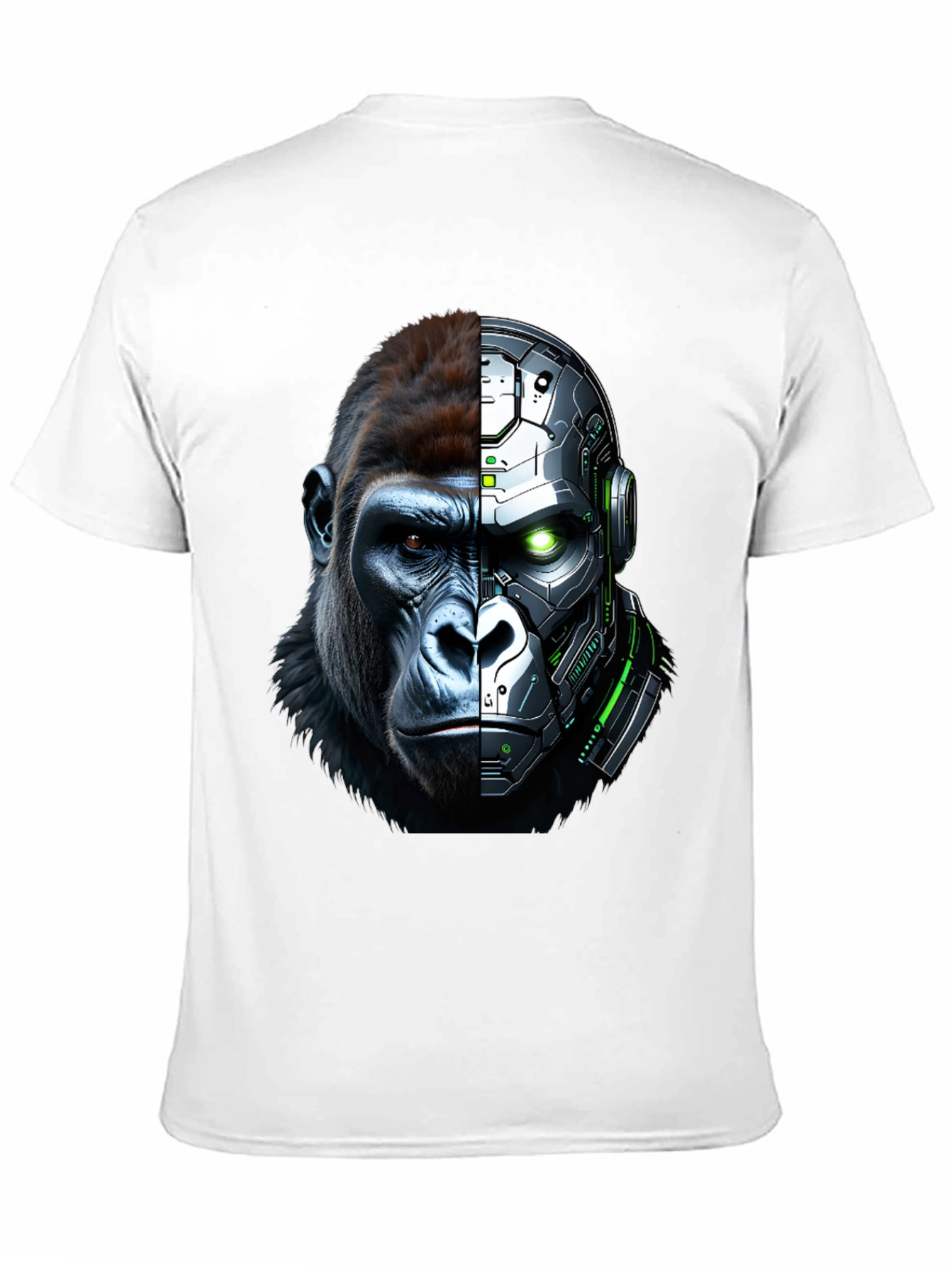 Cyber Gorilla Graphic T-Shirt - Futuristic Ape Design