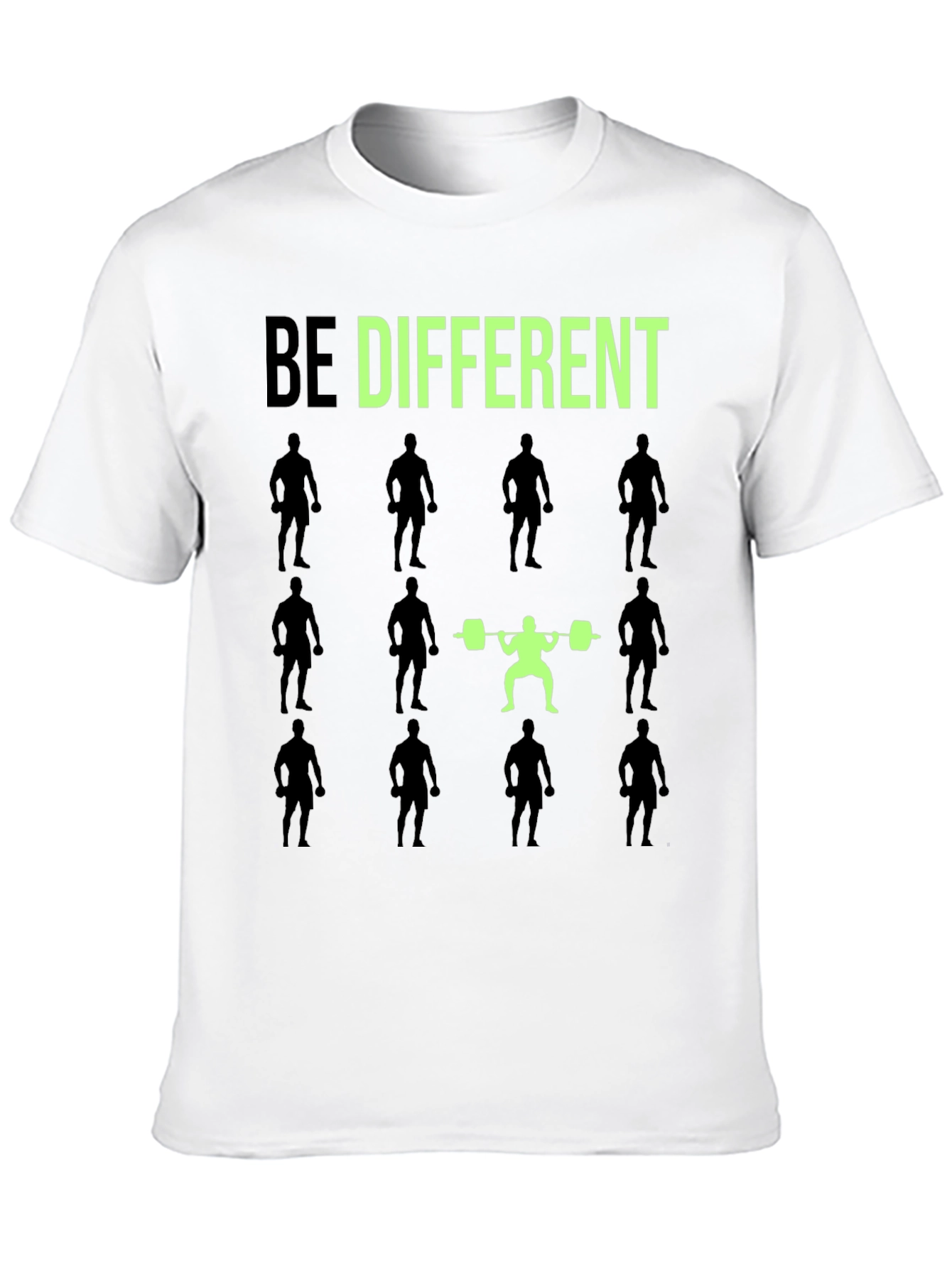 Be Different Gym T-Shirt Weightlifting Squat Fitness Tee