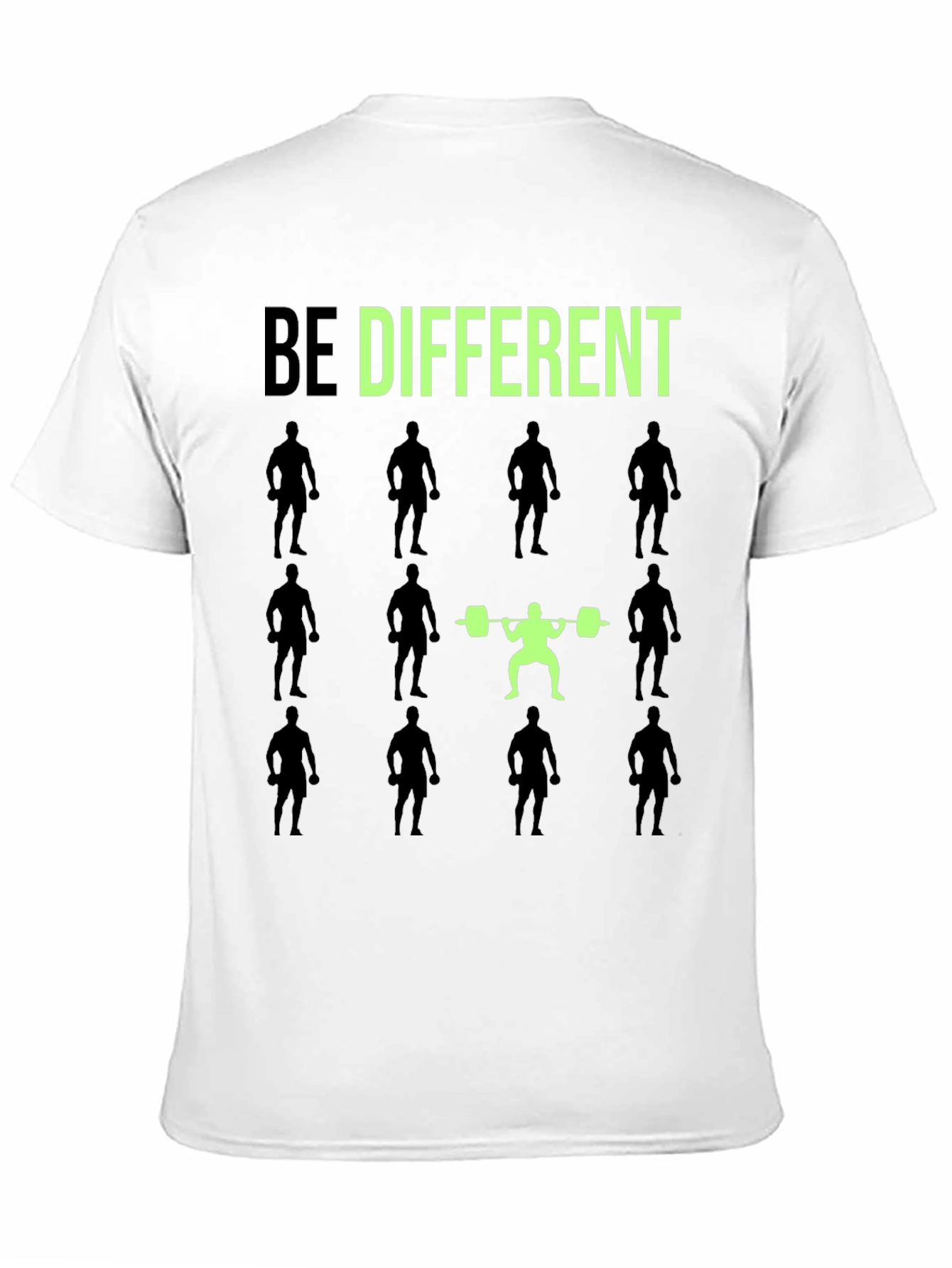 Be Different Gym T-Shirt Weightlifting Squat Fitness Tee