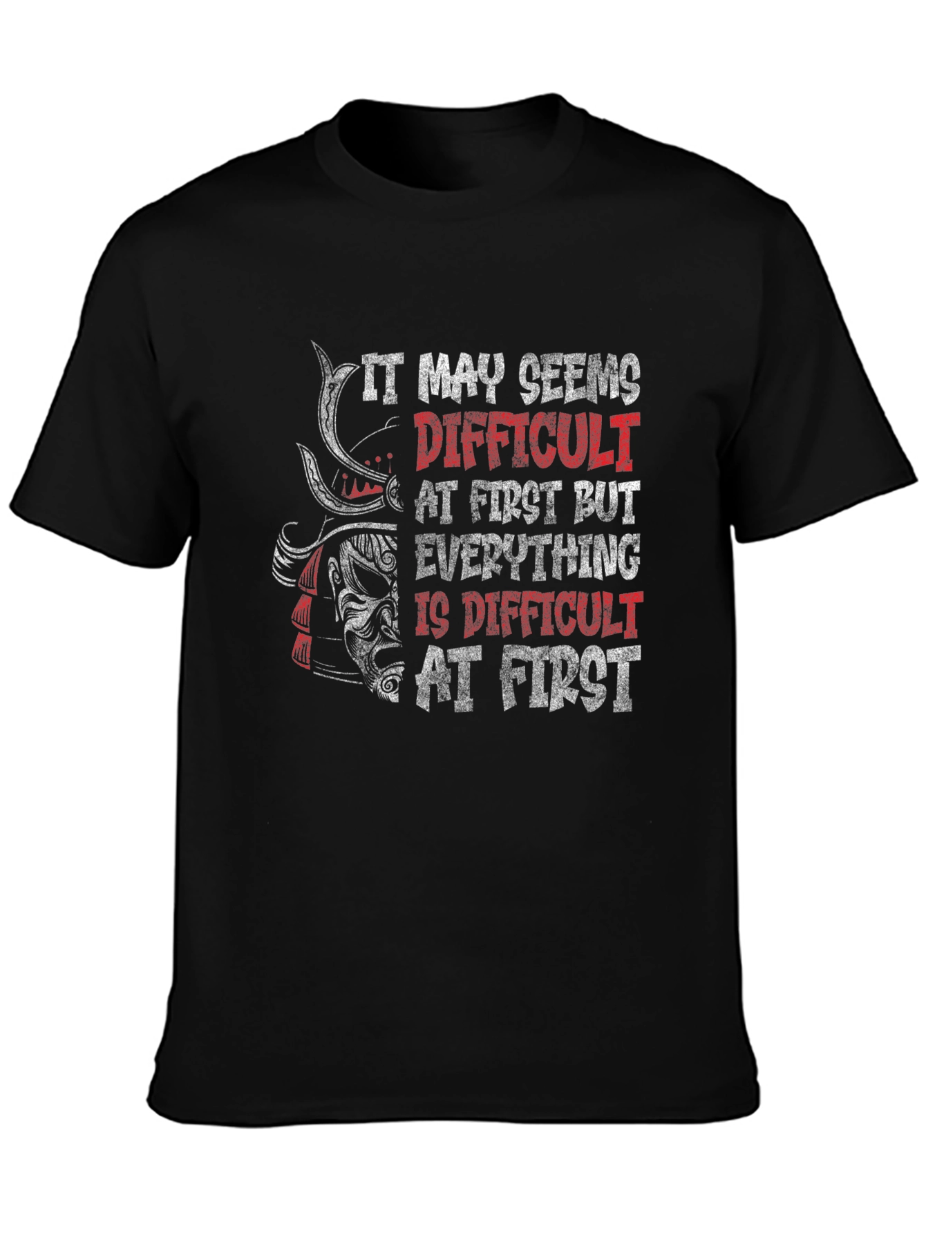 Samurai Warrior Motivational Graphic T-Shirt