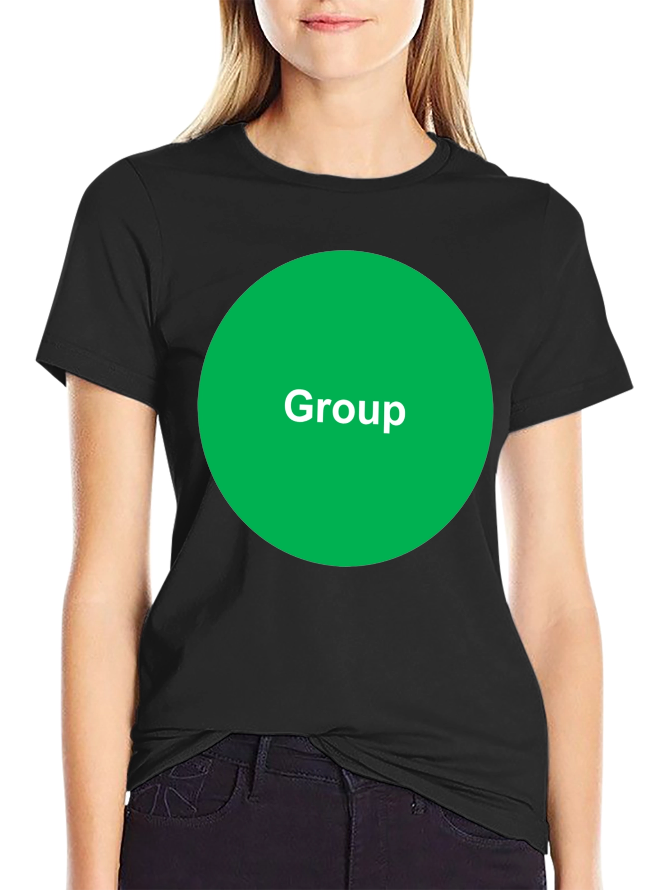 Group Green Circle Black T-Shirt