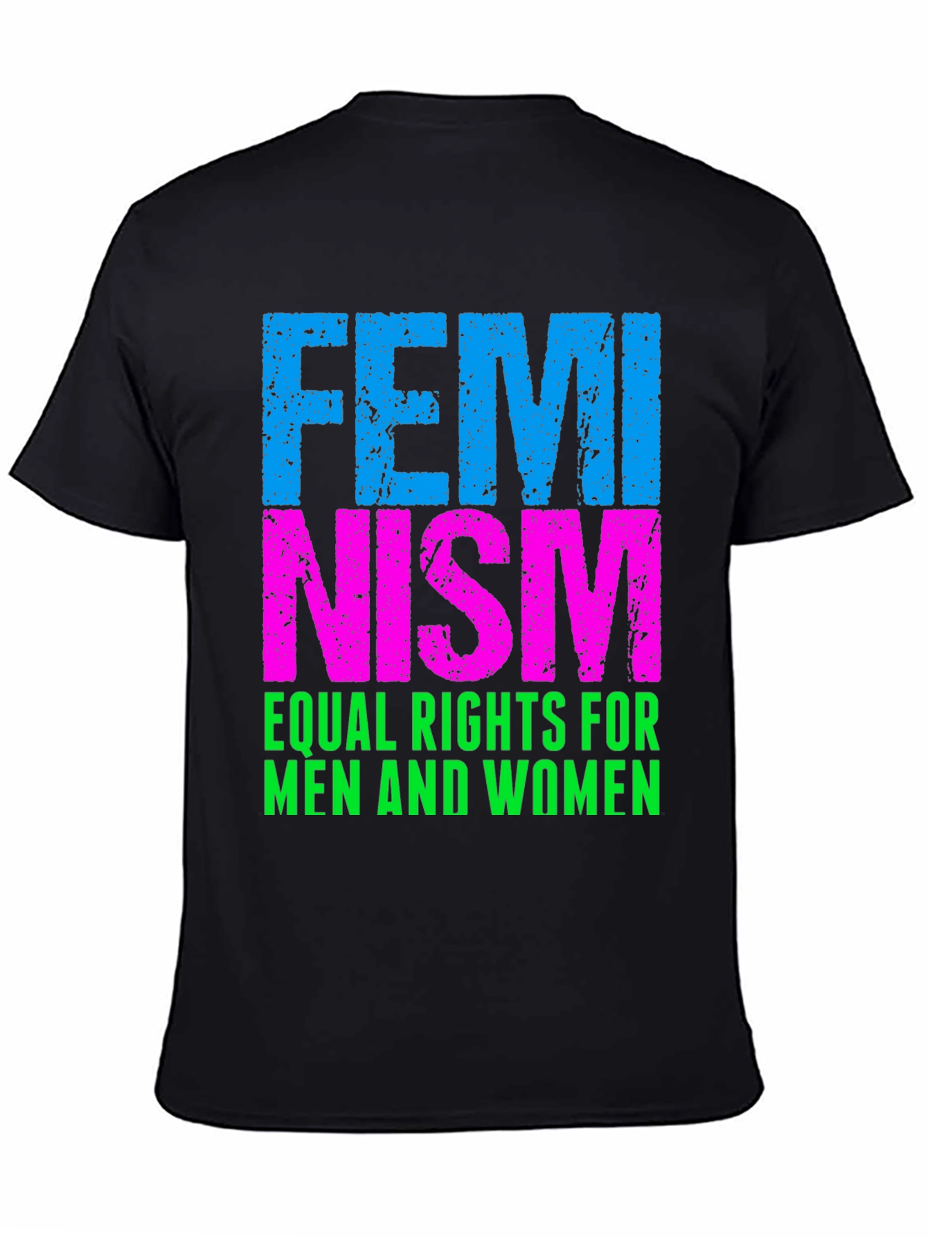 Feminism Equal Rights T-Shirt - Black Cotton Blend