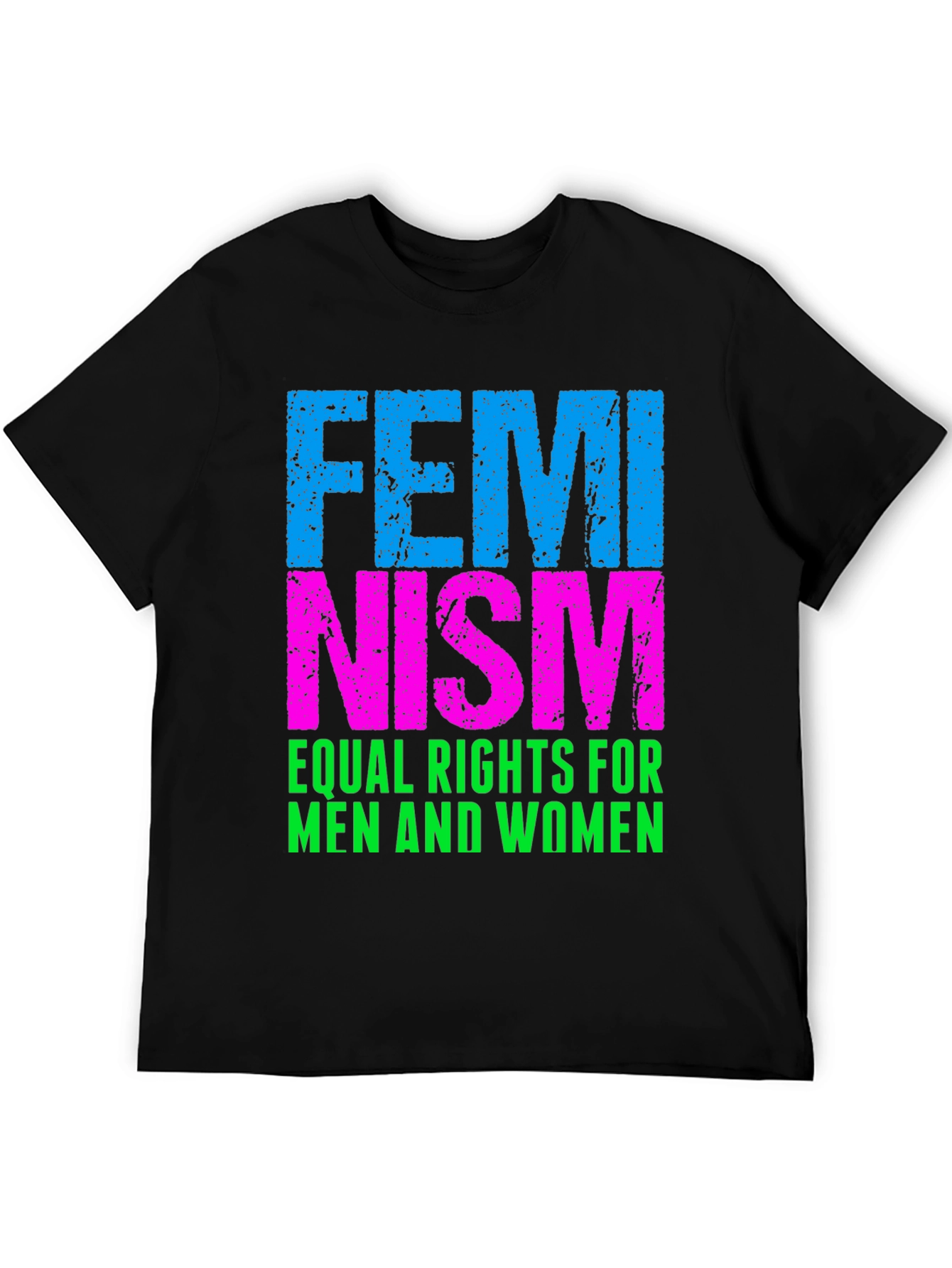Feminism Equal Rights T-Shirt - Black Cotton Blend