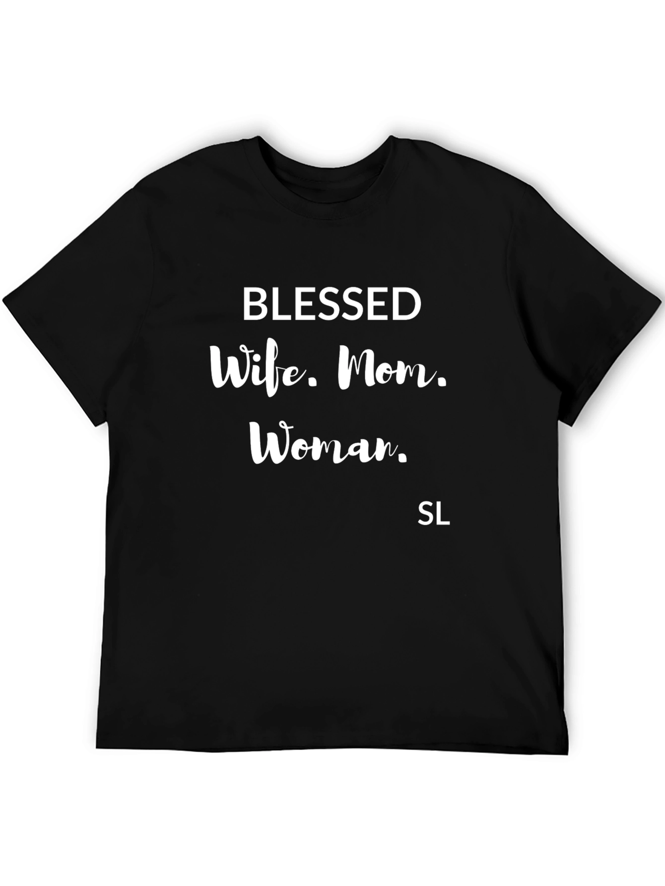 Blessed Wife Mom Woman T-Shirt - Black