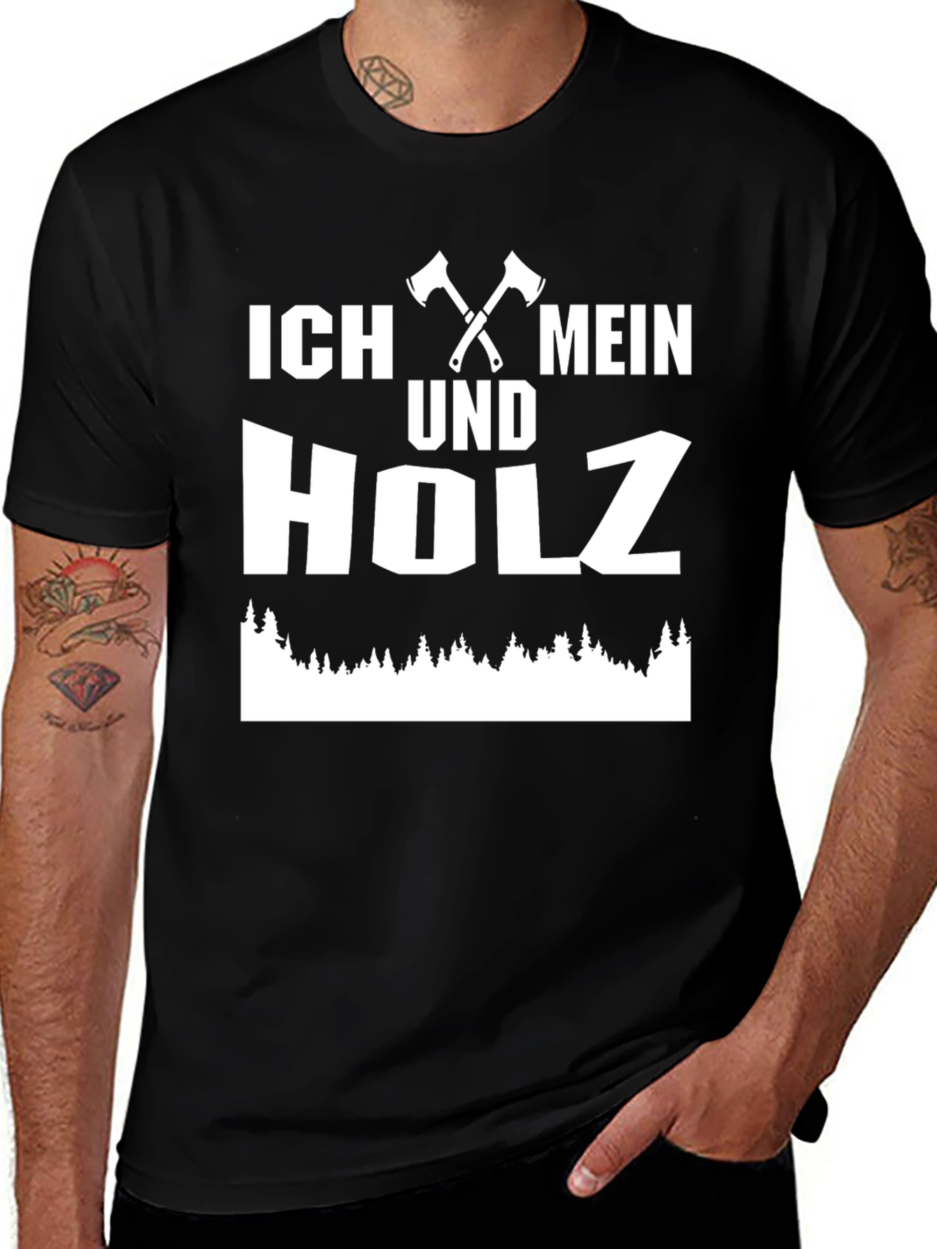 Ich Mein und Holz Axe T-Shirt - Lumberjack Tee