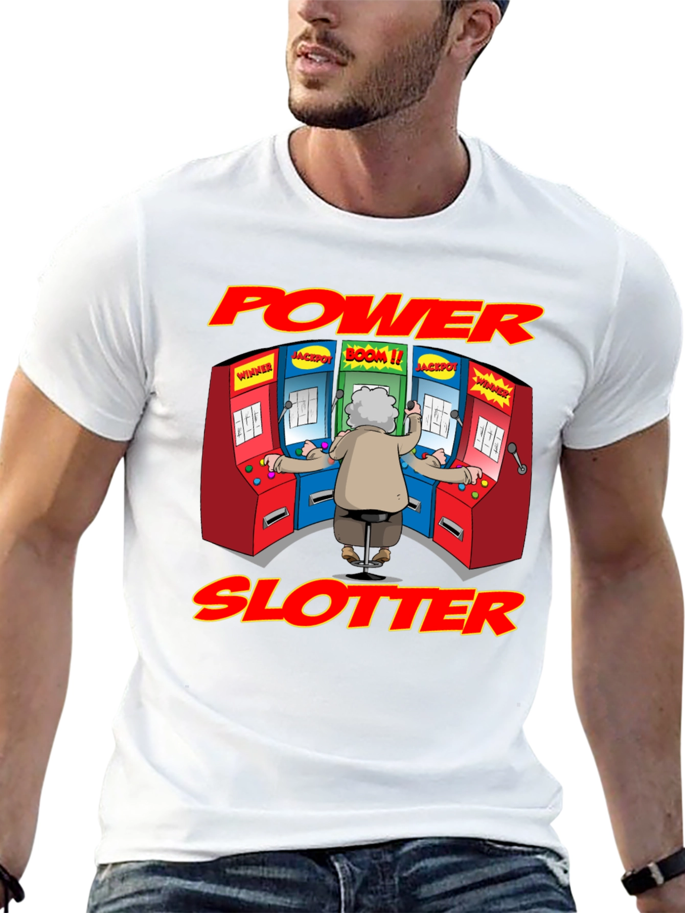 Power Slotter T-Shirt - Funny Gambling Design