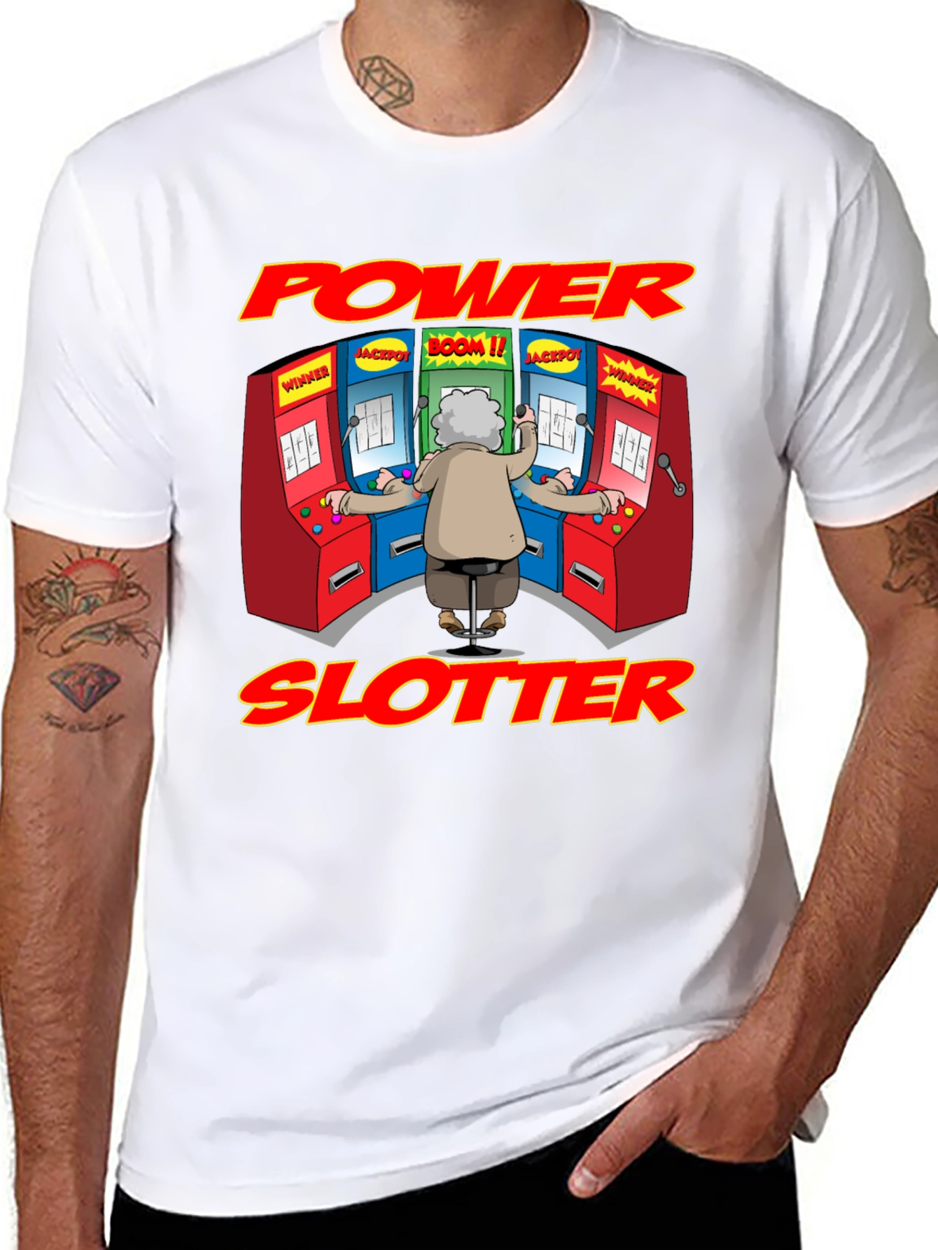 Power Slotter T-Shirt - Funny Gambling Design