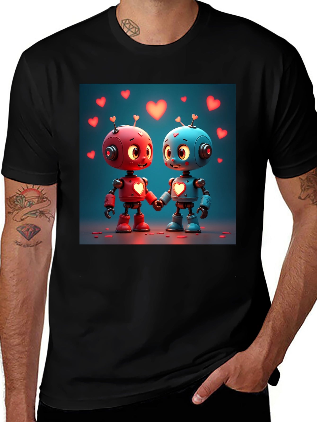 Robot Love T-Shirt - Cute Valentines Day Apparel