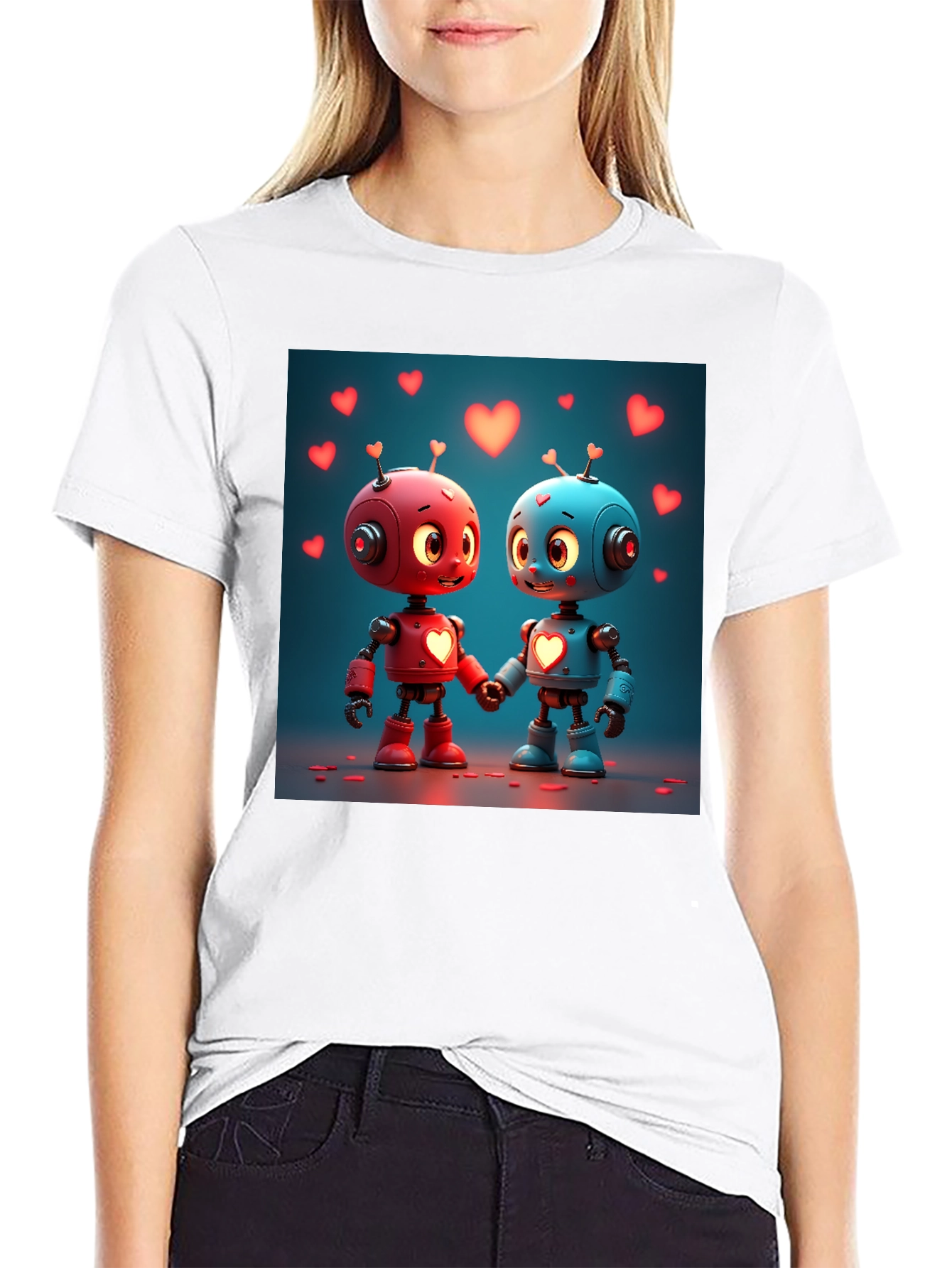 Robot Love T-Shirt - Cute Valentines Day Apparel