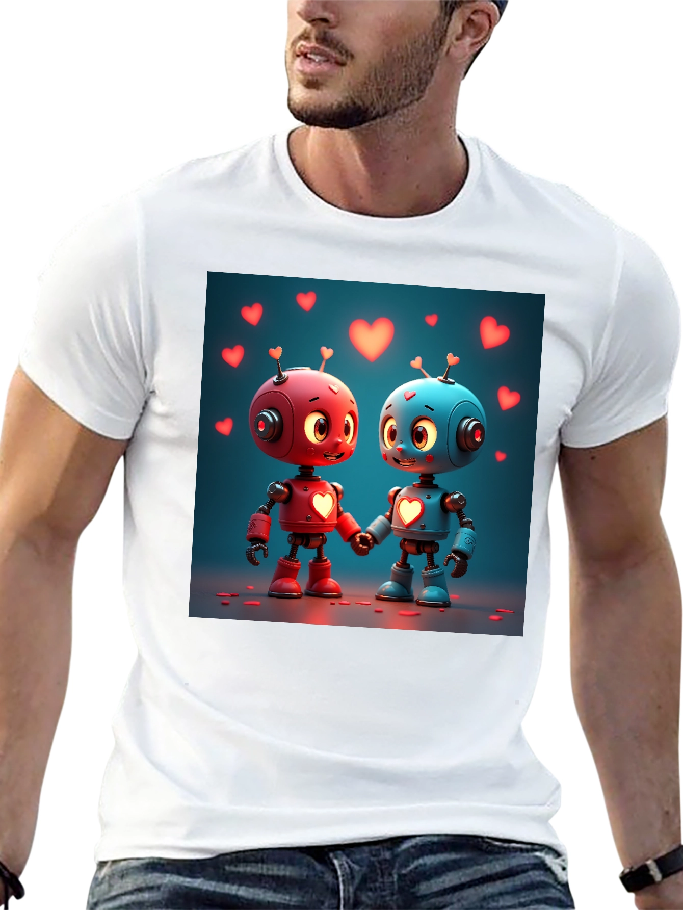 Robot Love T-Shirt - Cute Valentines Day Apparel