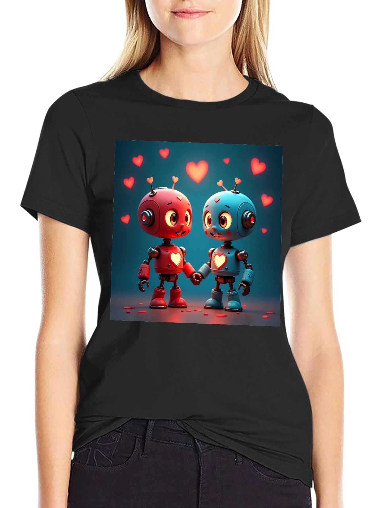 Robot Love T-Shirt - Cute Valentines Day Apparel