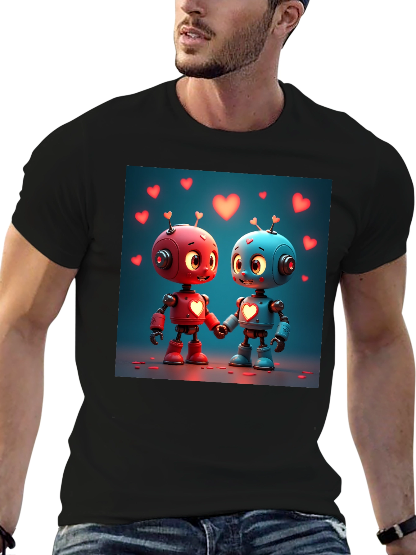 Robot Love T-Shirt - Cute Valentines Day Apparel
