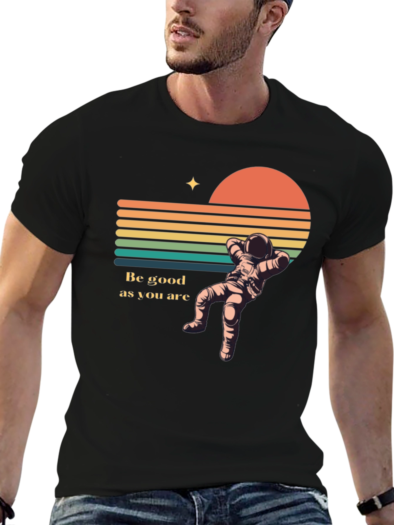Retro Astronaut T-Shirt - Be Good As You Are